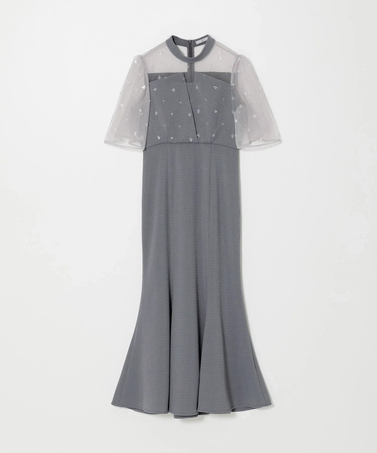 【當天出貨】碎花亮片薄紗重疊魚尾裙