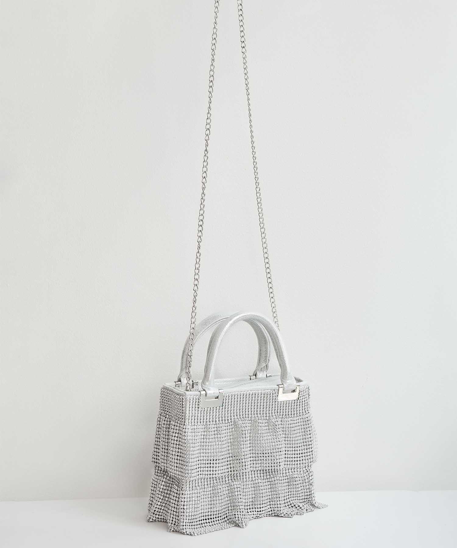 【当日発送】グリッターフリル2WAYハンドバッグ