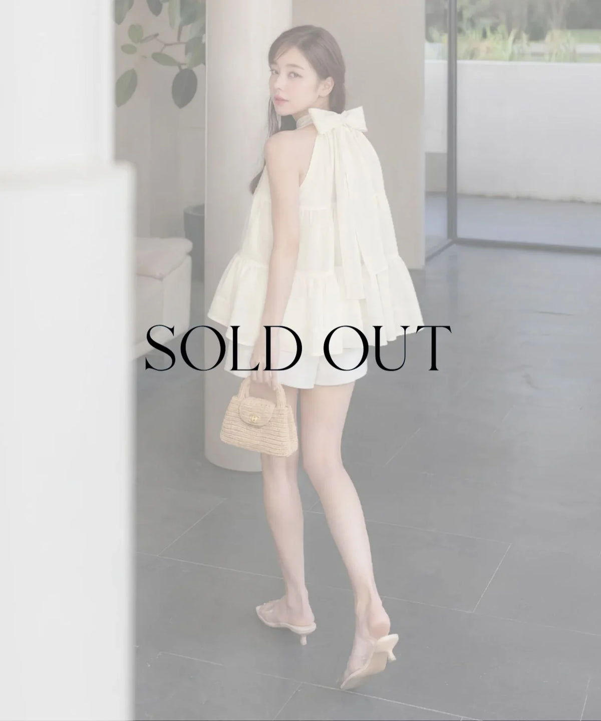 【SOLD OUT】2WAYリボンアメスリティアードシアートップス