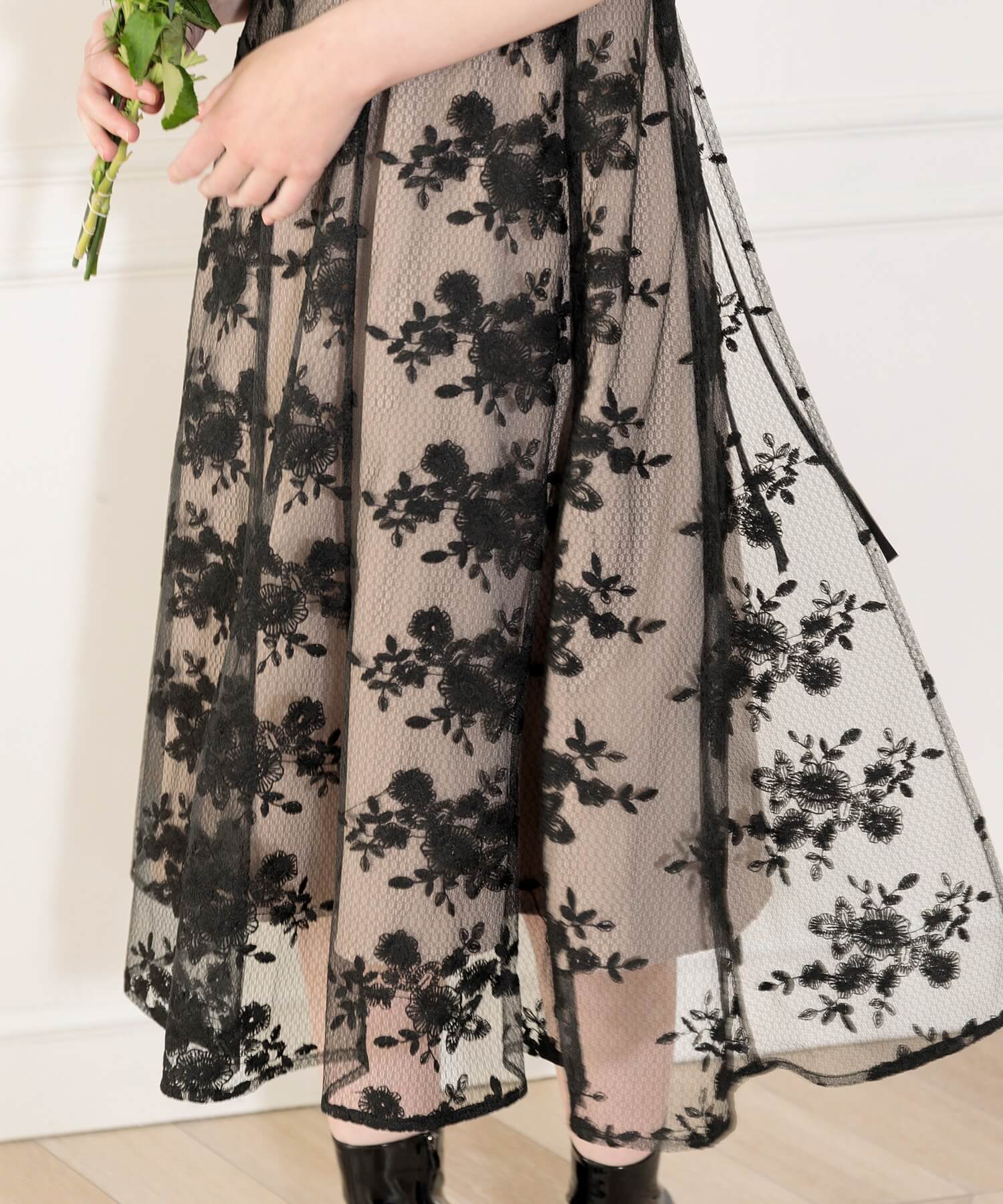 【当日発送】花柄バックリボンワンピースセットアップワンピースドレス