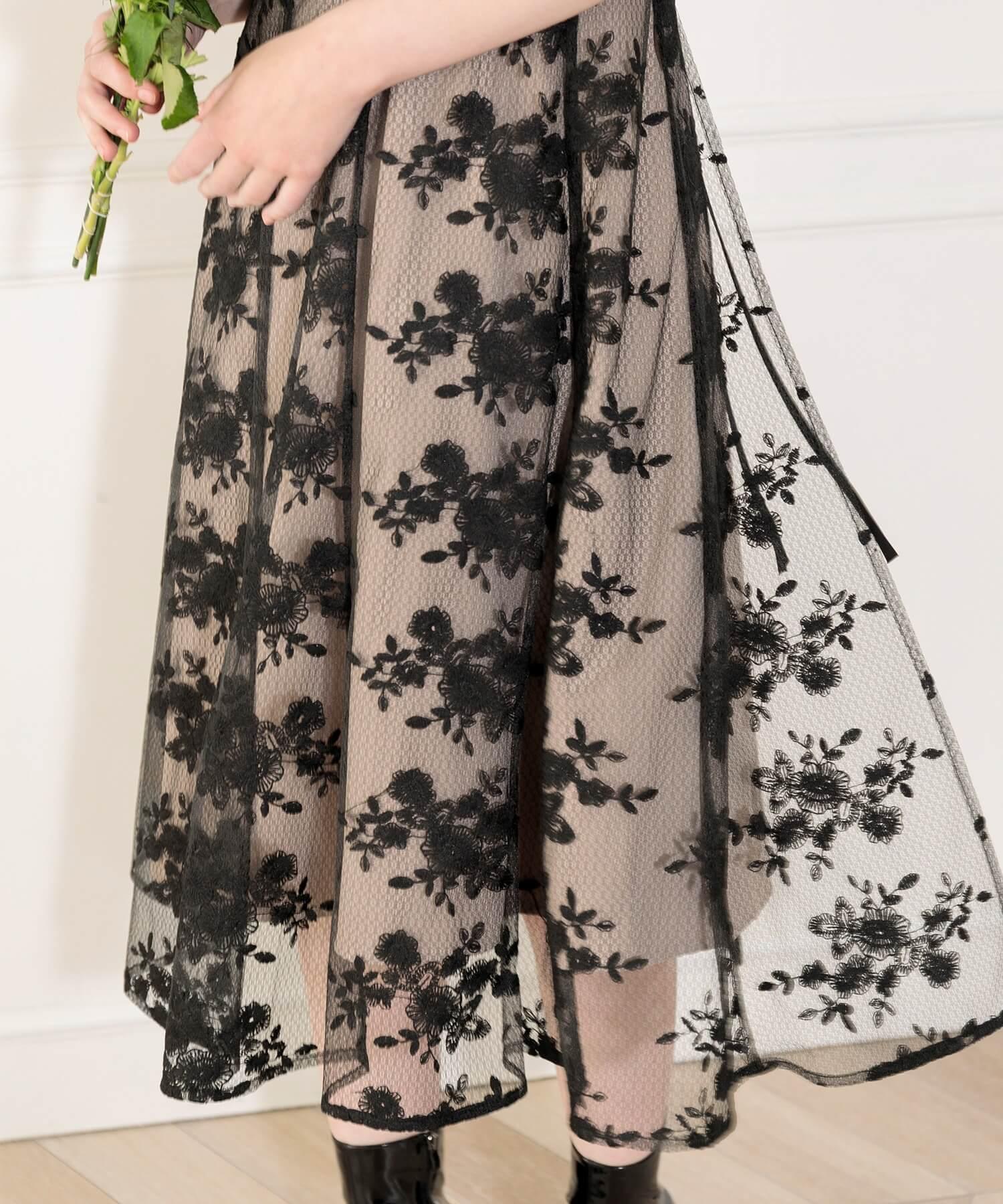 【当日発送】花柄バックリボンセットアップワンピースドレス