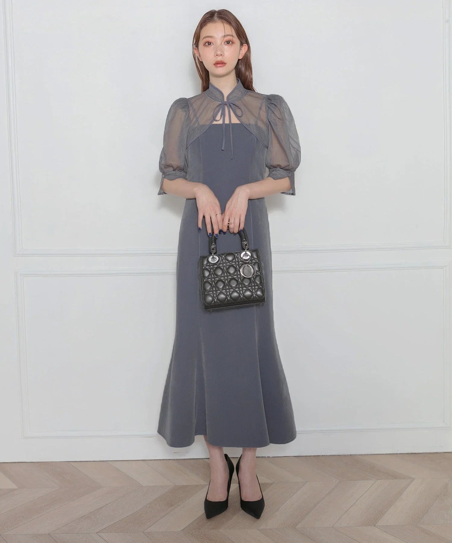 【当日発送】花柄ボレロセットアップマーメイドワンピースドレス