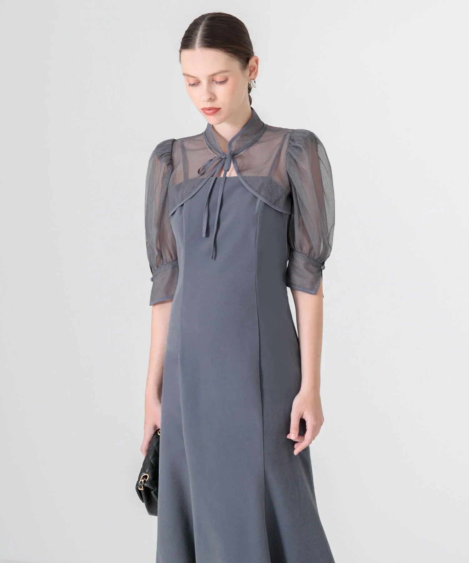 【当日発送】花柄ボレロセットアップマーメイドワンピースドレス