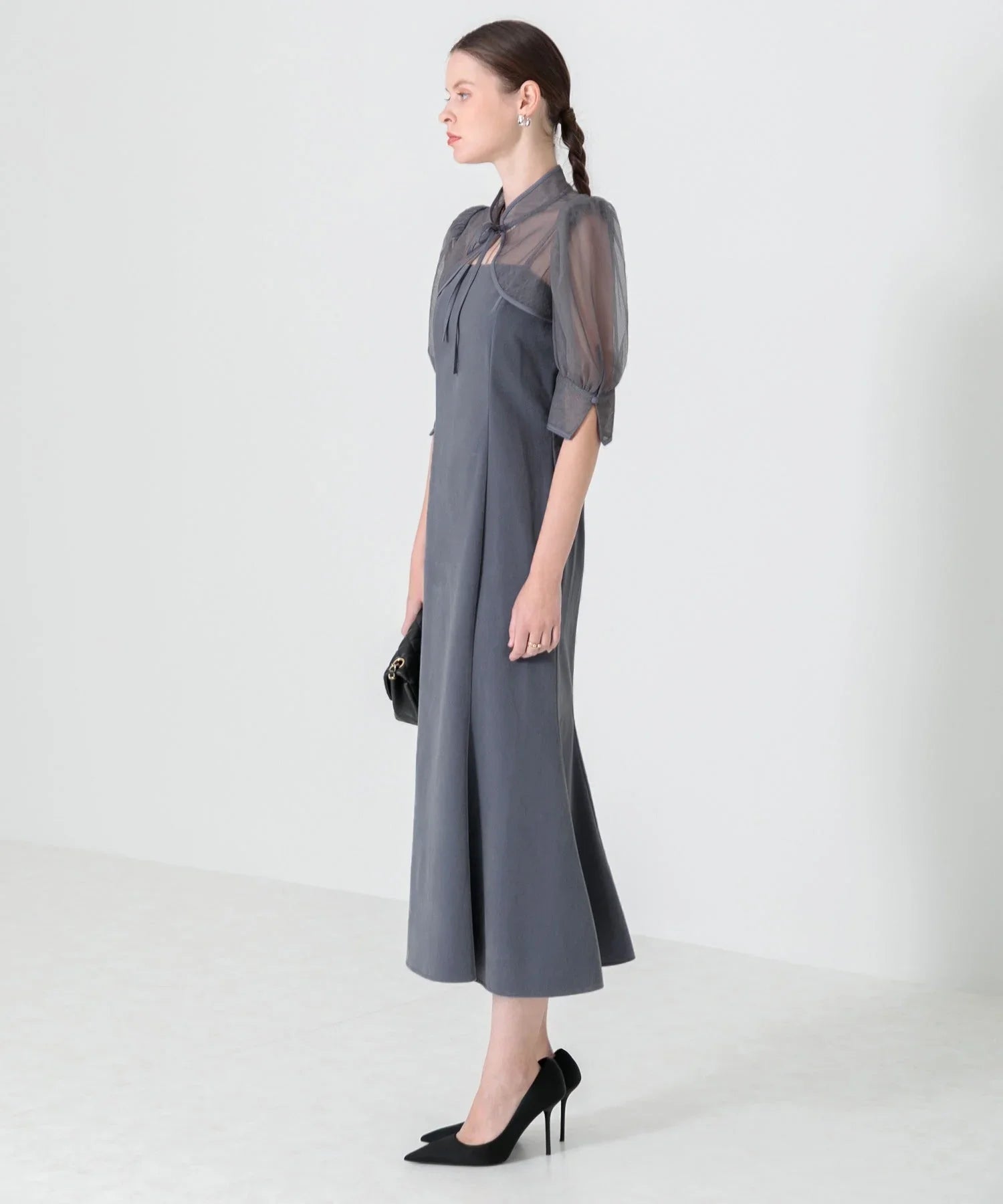 【当日発送】花柄ボレロセットアップマーメイドワンピースドレス