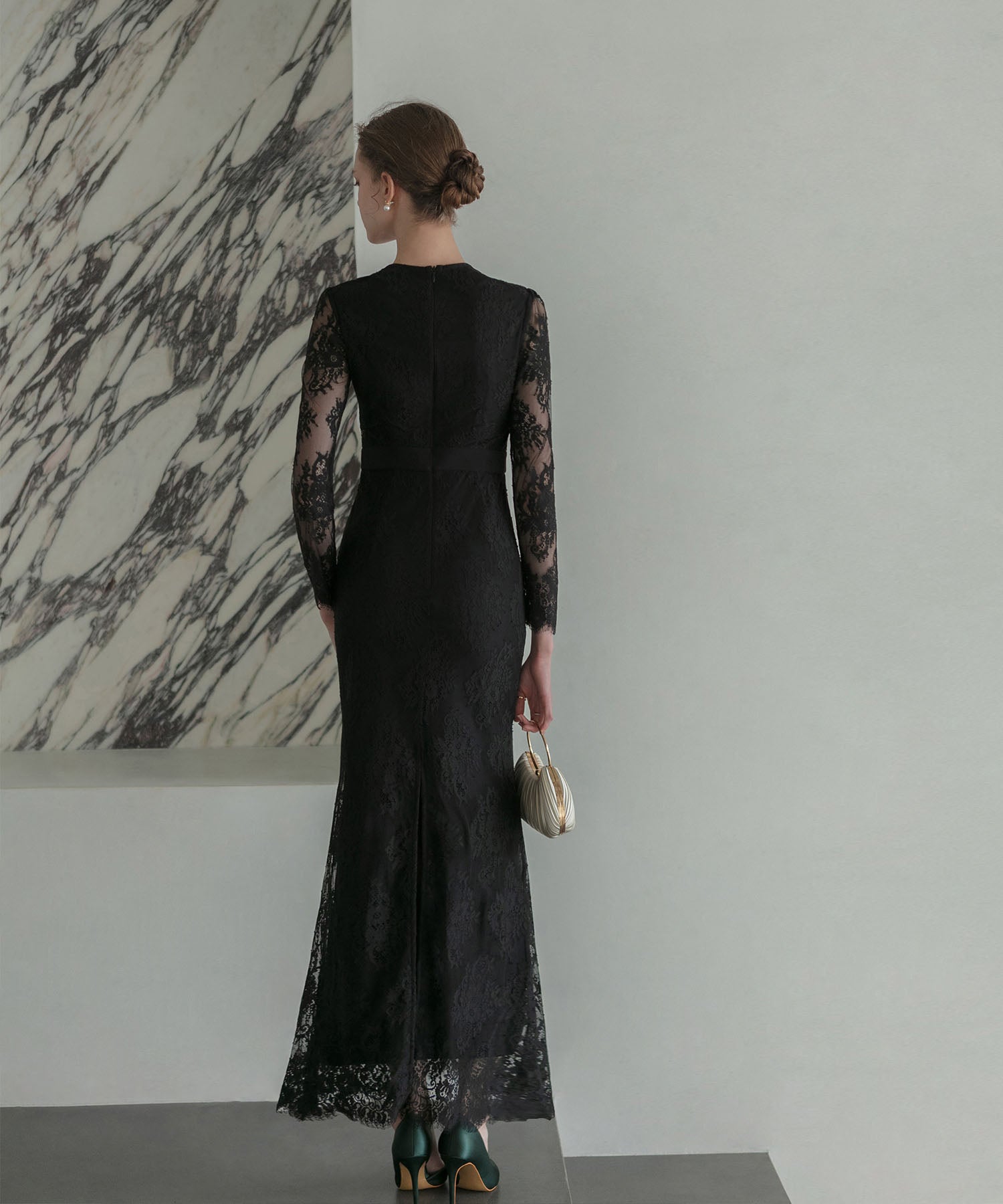 【LEJA LUXE】レースチューブデザインマーメイドドレス