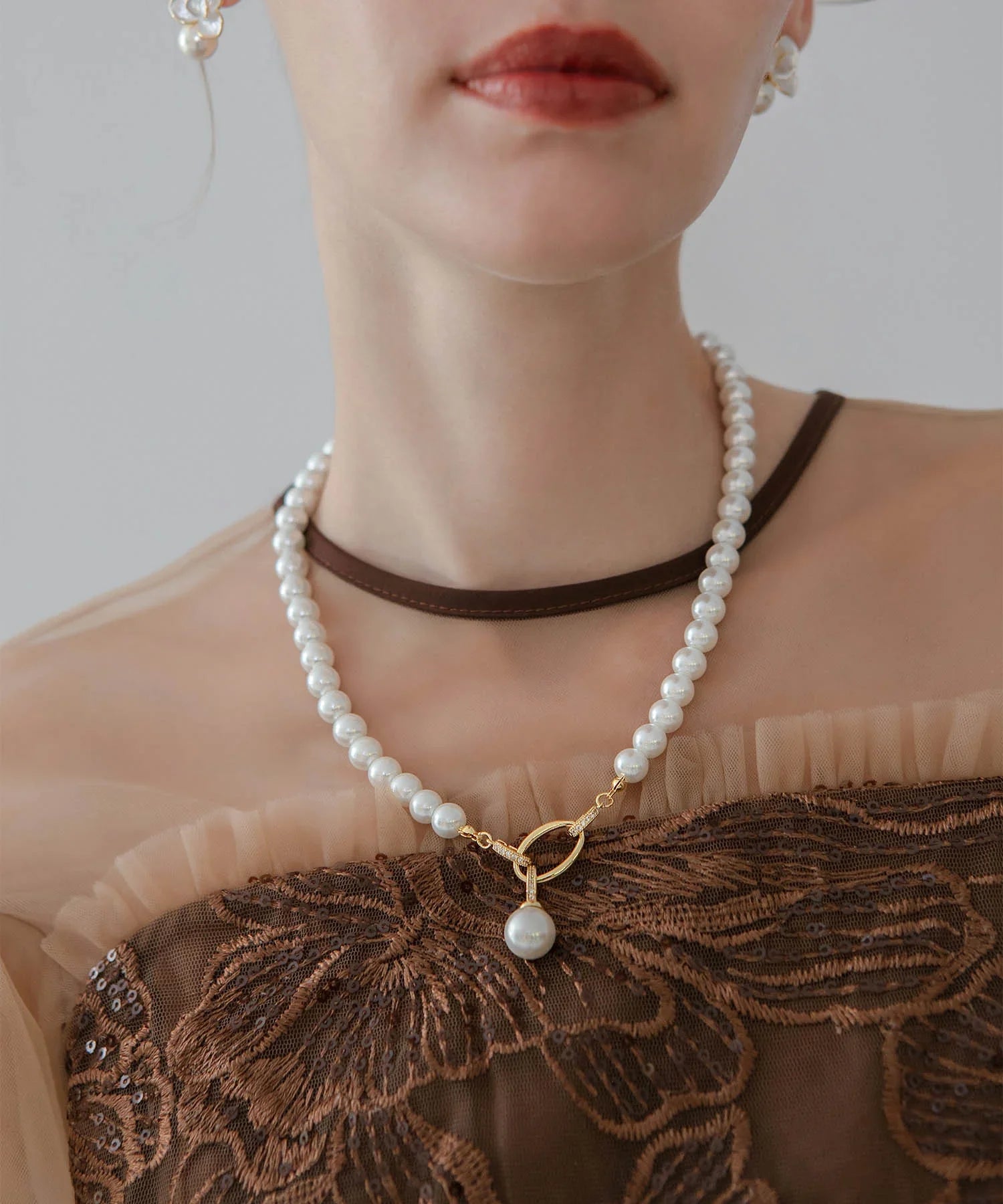 【当日発送】パールサークルネックレス