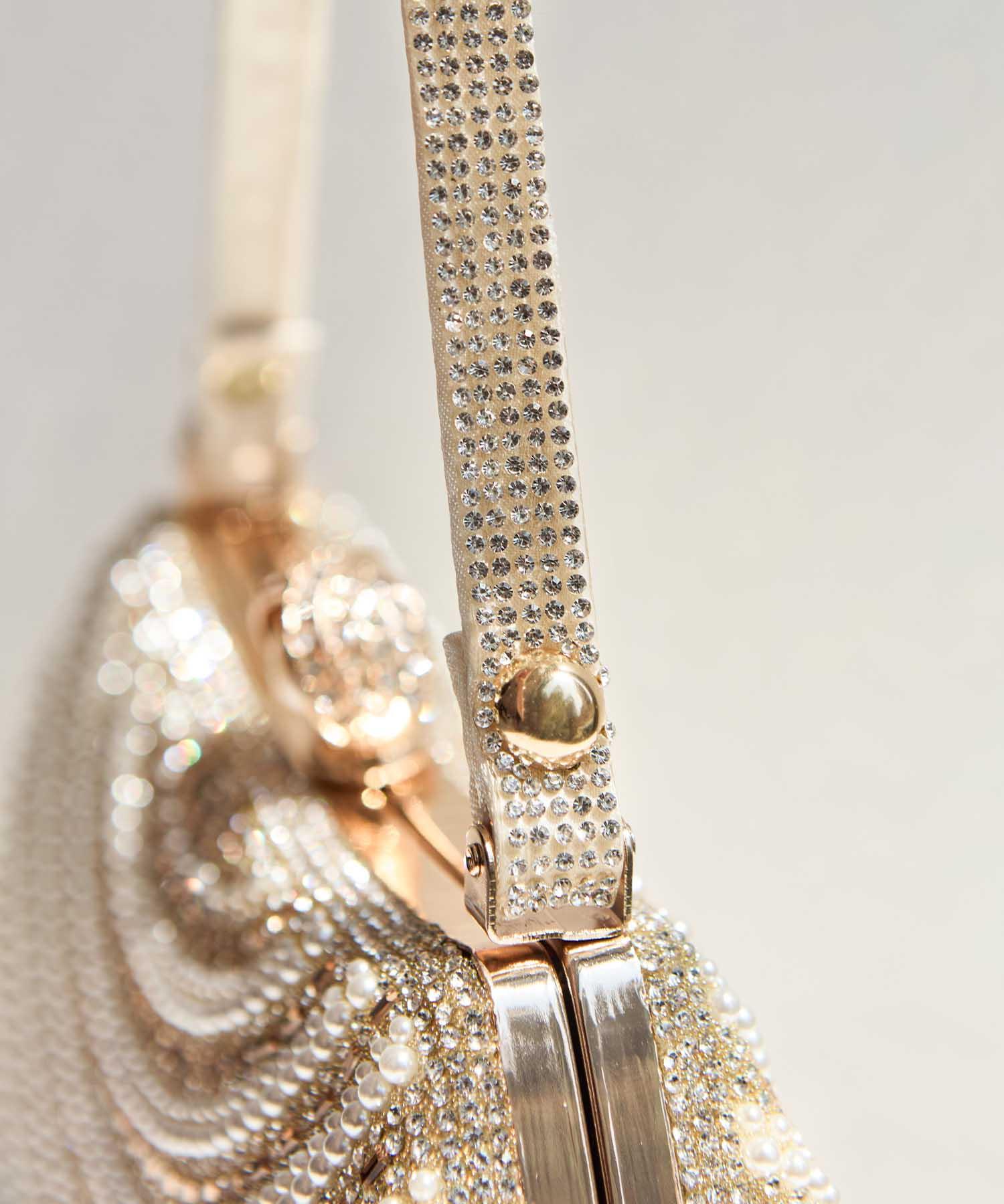 【SOLD OUT】2WAYパールビジューデザインハンドバッグ