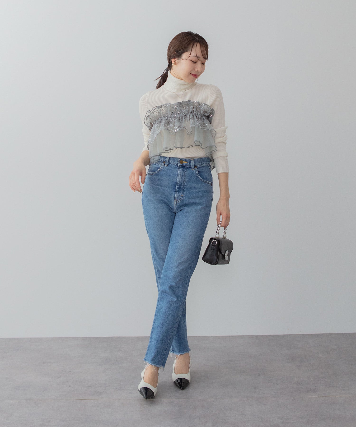 予約販売】3WAYチュールラッフルフラワースパンコールIライン