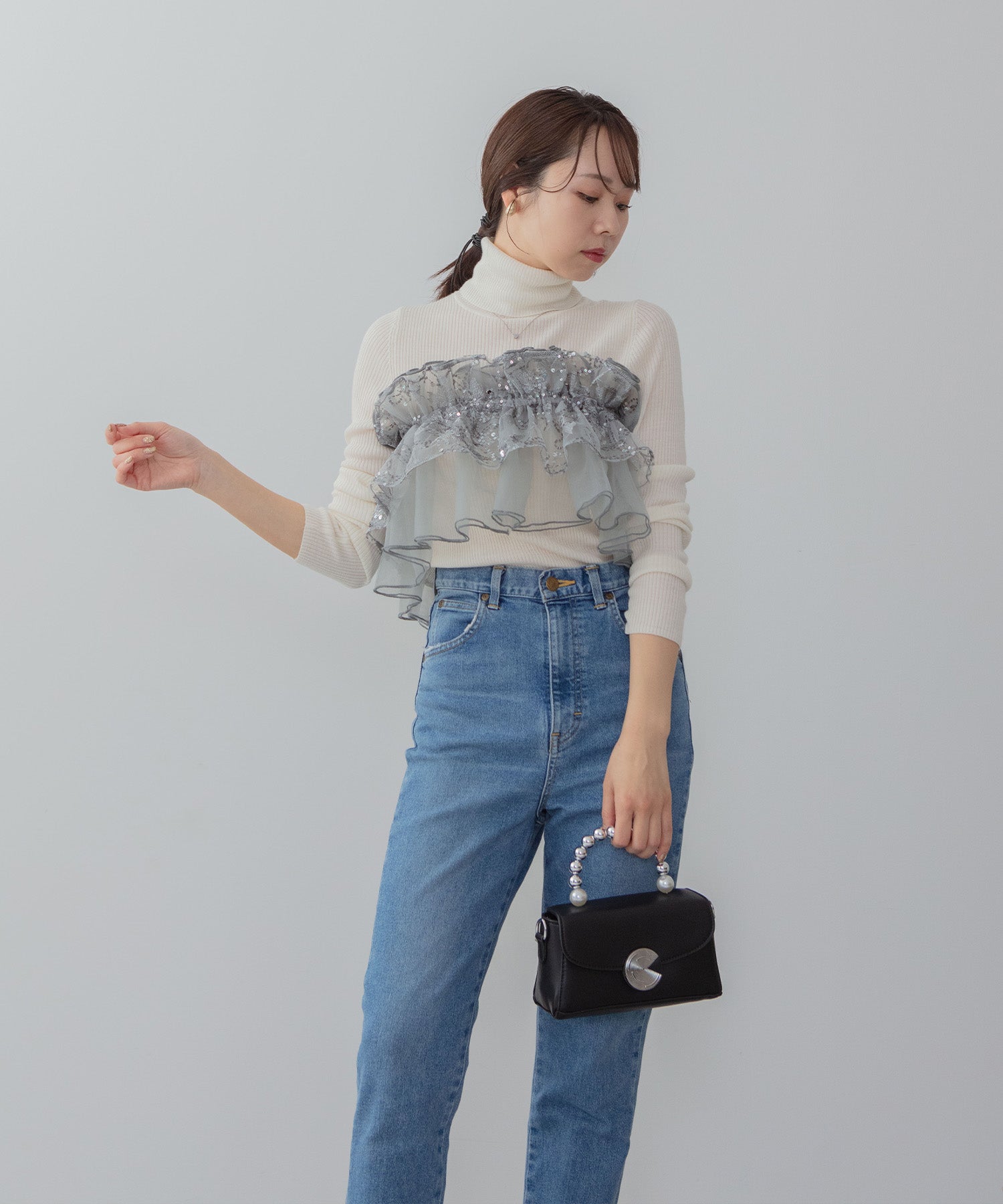 予約販売】3WAYチュールラッフルフラワースパンコールIライン