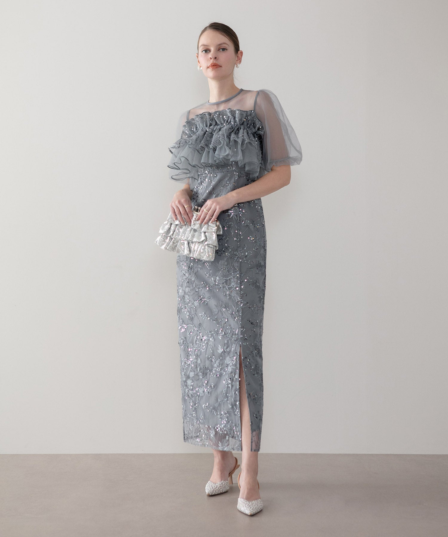 予約販売】3WAYチュールラッフルフラワースパンコールIライン