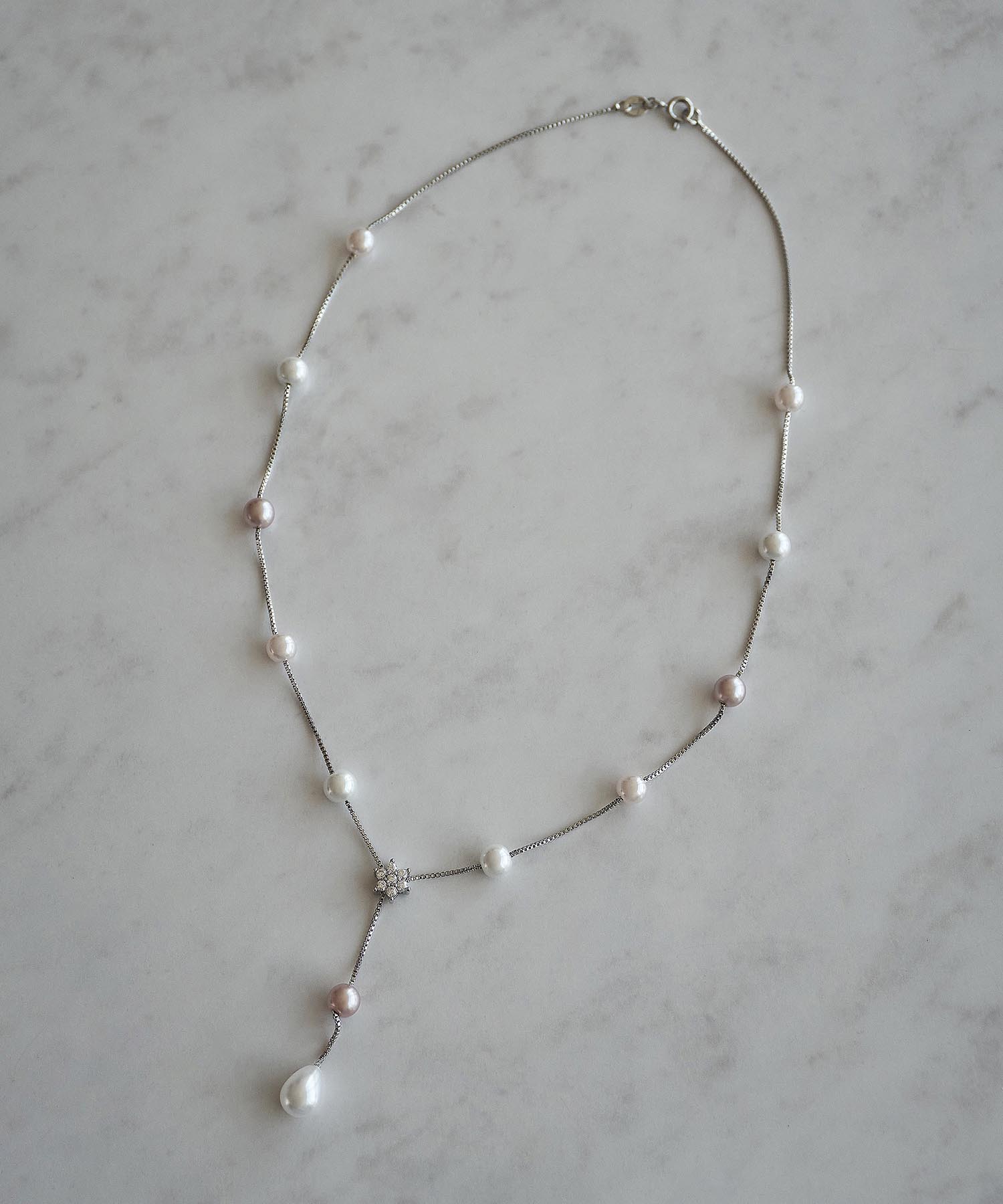 【COMING SOON】ミックスパールビジューモチーフネックレス