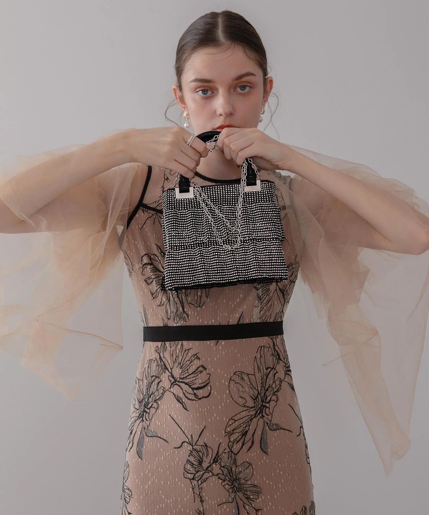 【当日発送】グリッターフリル2WAYハンドバッグ