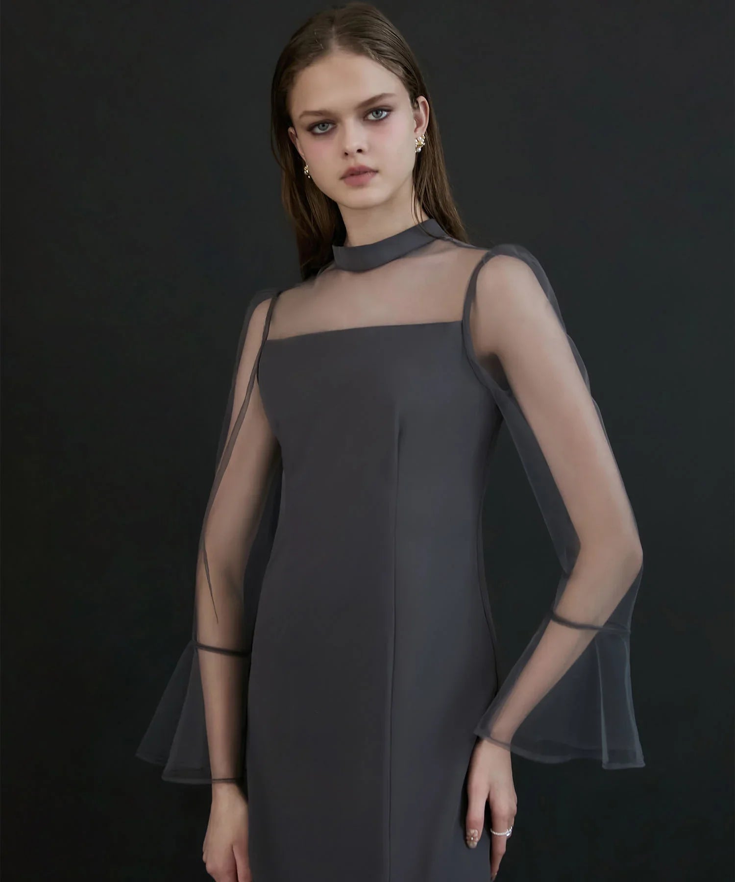 当日発送】2WAYスパンコールビスチェチュールIラインワンピース結婚式