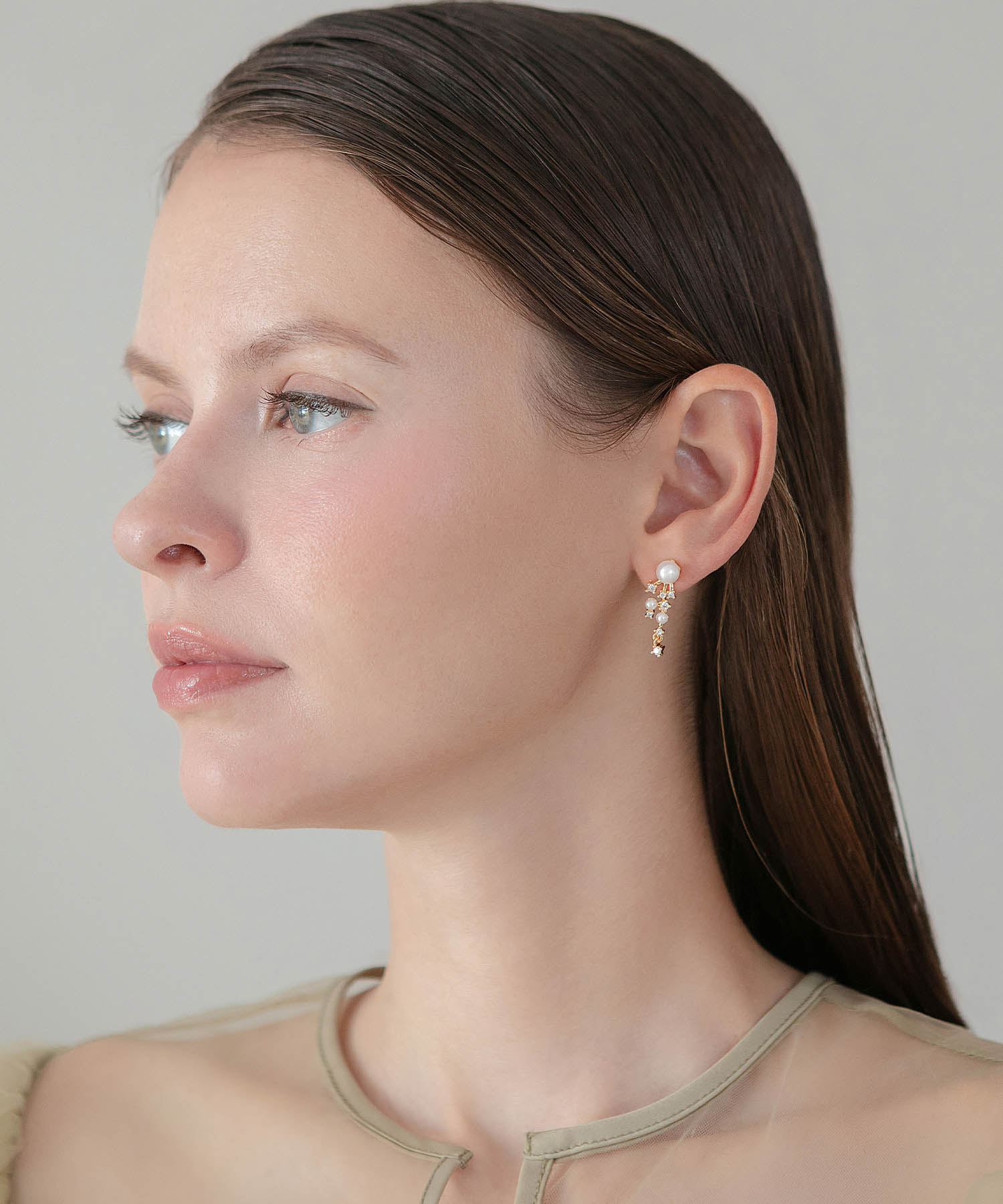 【COMING SOON】パールビジュークラスタースイングピアス