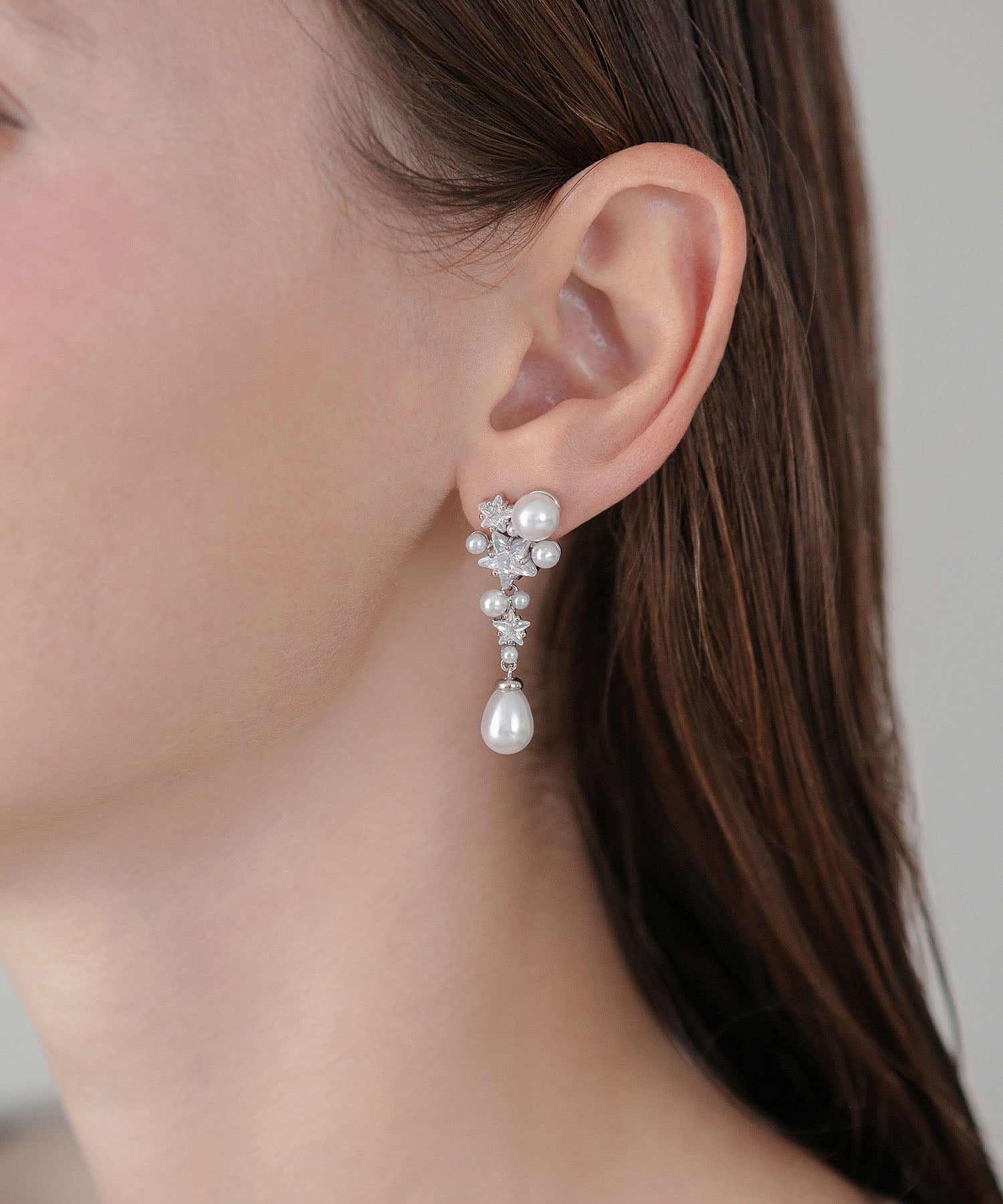 【COMING SOON】スタービジューパールスイングピアス