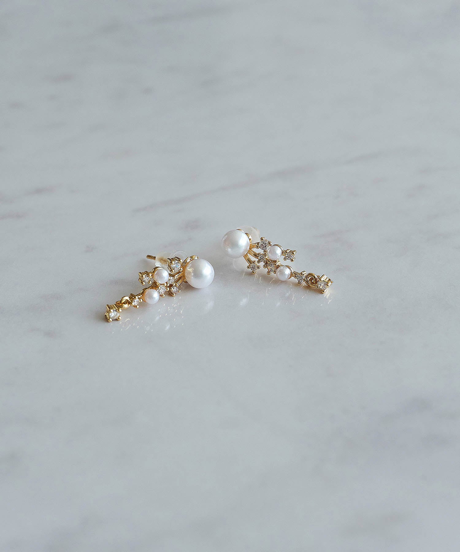 【COMING SOON】パールビジュークラスタースイングピアス