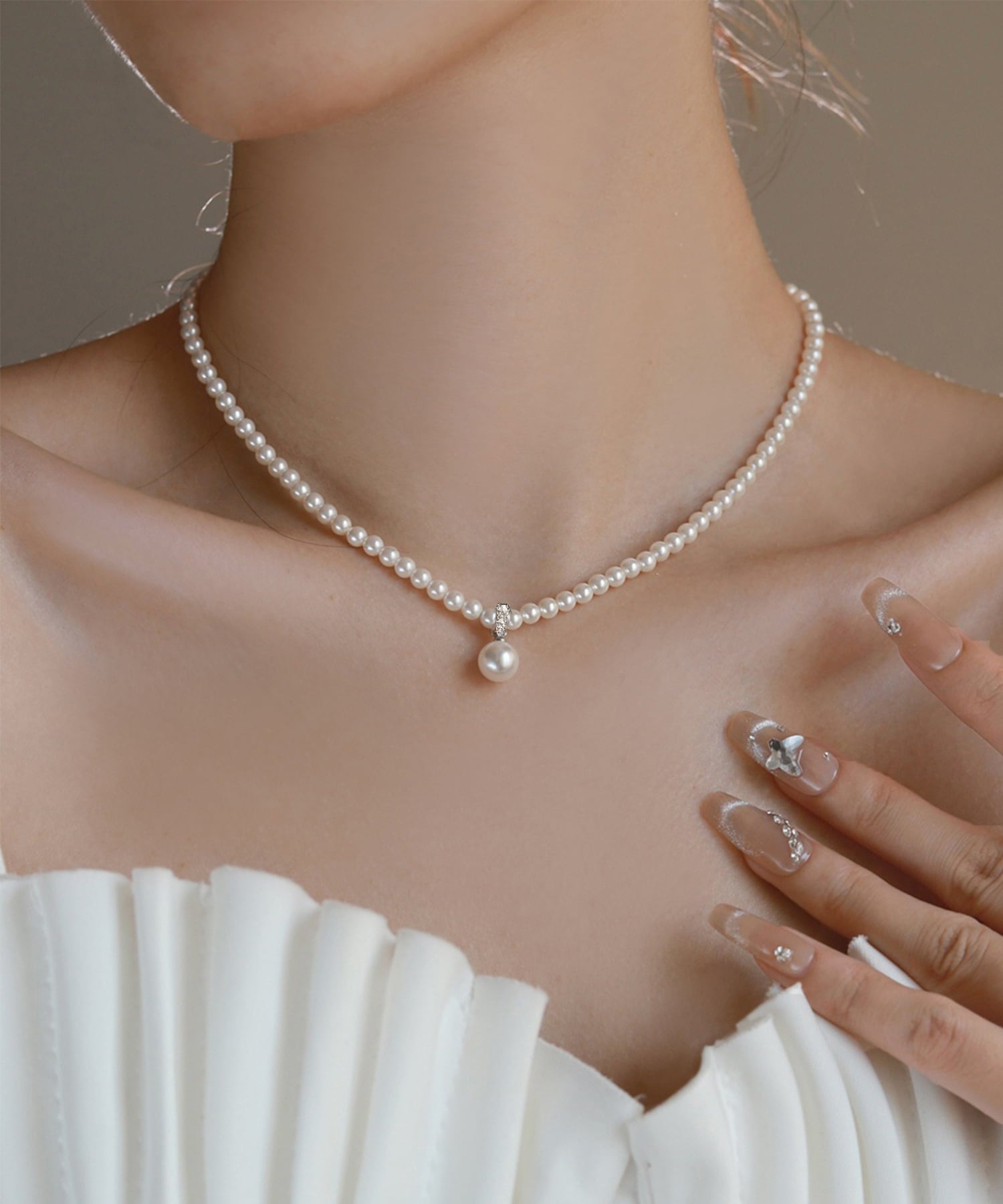 【当日発送】LEJA-クラシックパール真珠ネックレス結婚式 お呼ばれネックレス