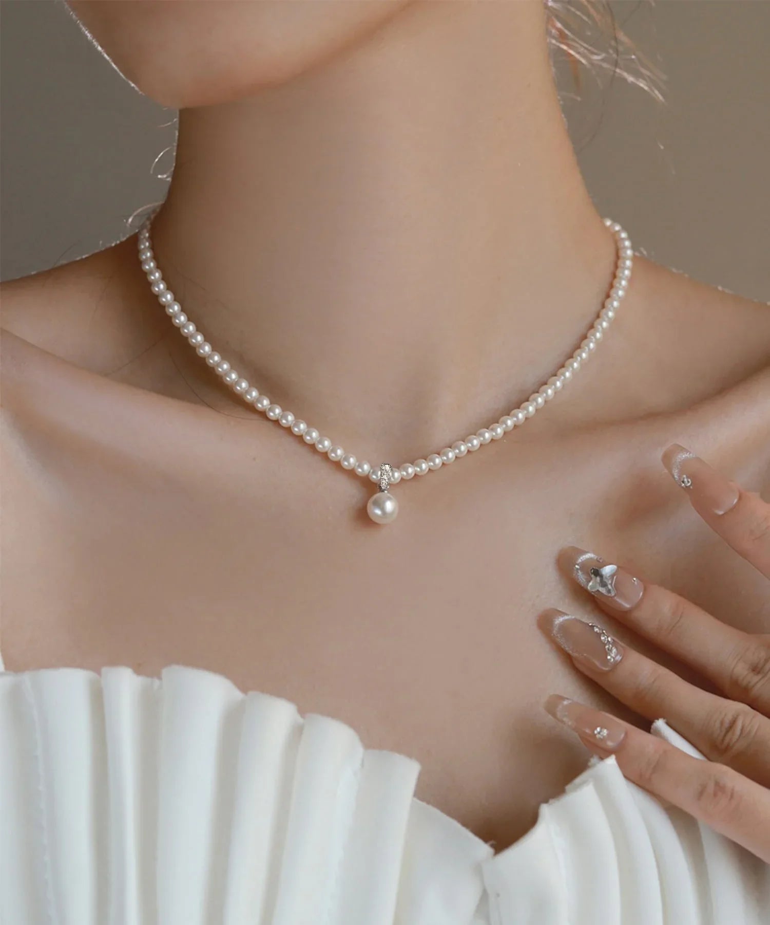 【当日発送】クラシックパール真珠ネックレス