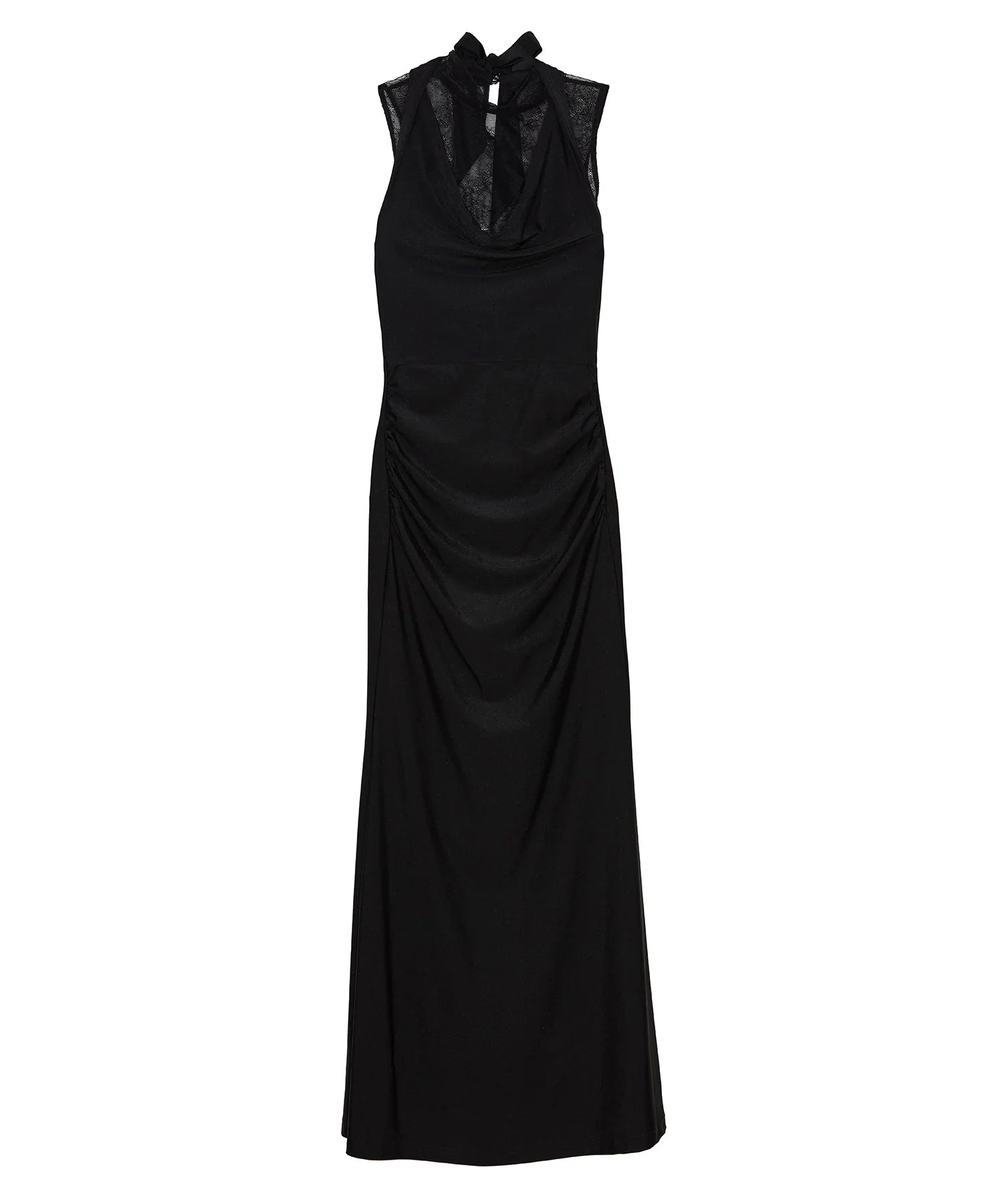 LEJA LUXE】2WAYシアーレースグローブクラシックブラックマーメイドドレス