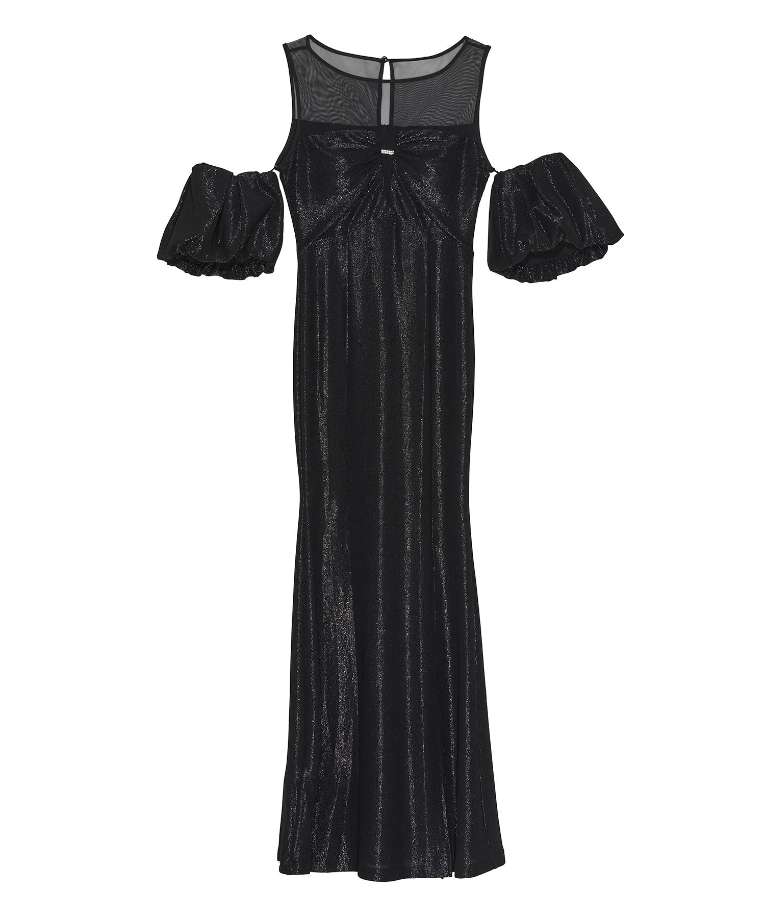 【LEJA LUXE】ラメシャイニーシアーデコルテマーメイドドレス