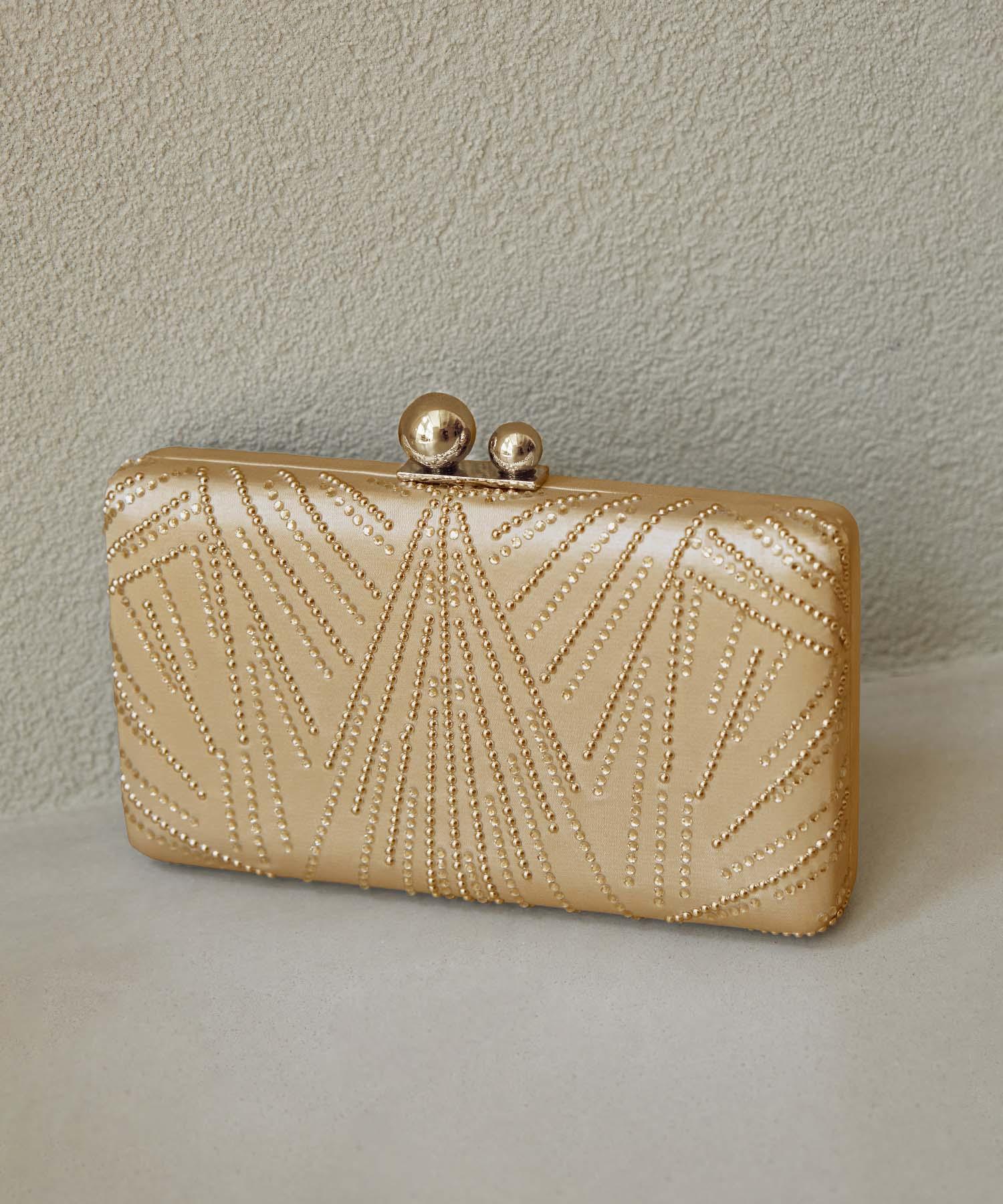 セレクトショップ ビジュー　ストーン　ブライダル　パーティ　2wayバック SOLD OUT】2WAYビジューストーンエレガンスバッグ