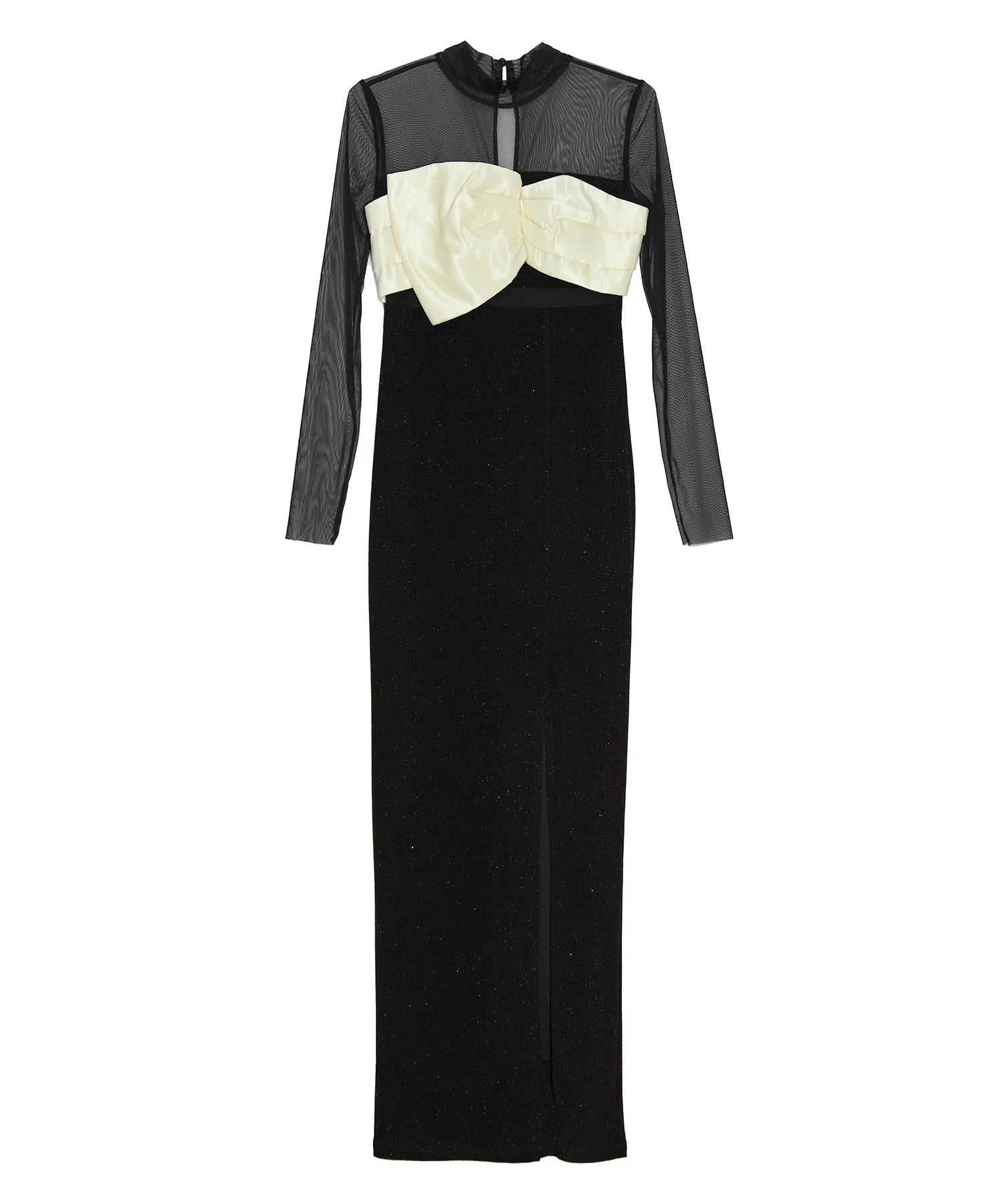 LEJA LUXE】フロントツイストデザインシアースリットIラインドレス