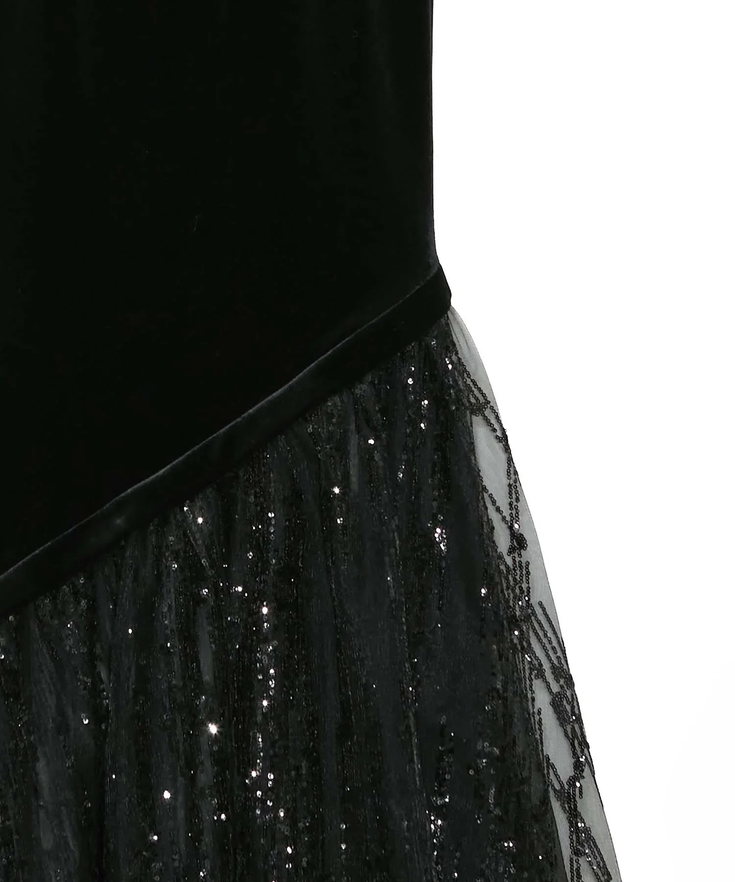 【LEJA LUXE】2WAYアシンメトリーフリルベロアマーメイドドレス