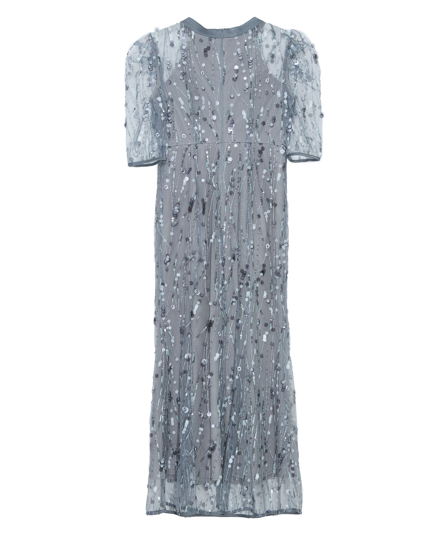 当日発送】スパンコールチュールオープンマーメイドワンピース結婚式ドレス