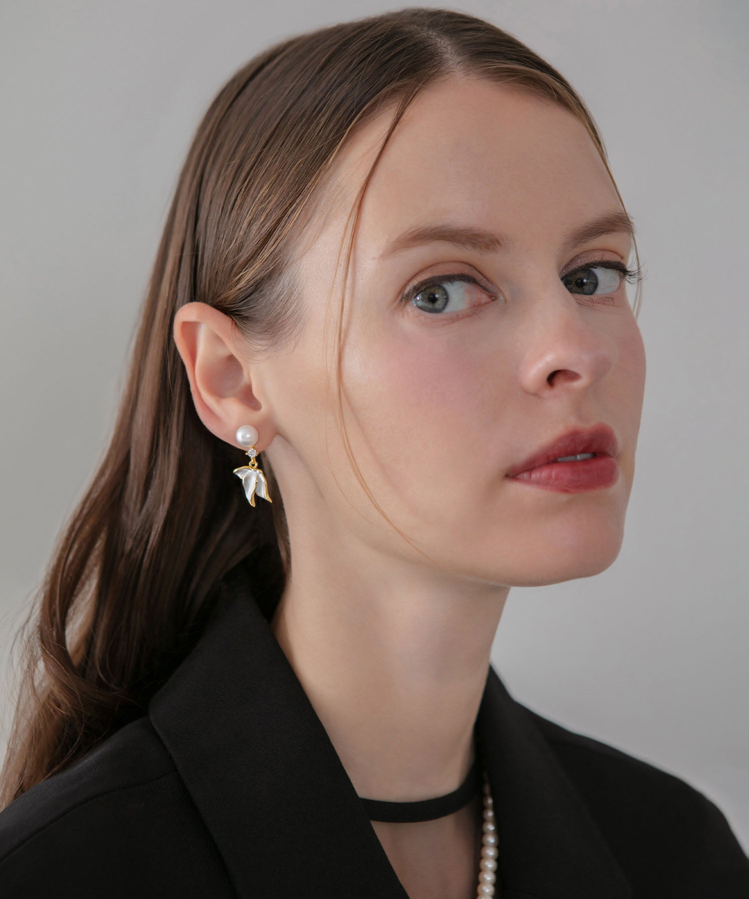 【当日発送】フラワードロップパールピアス