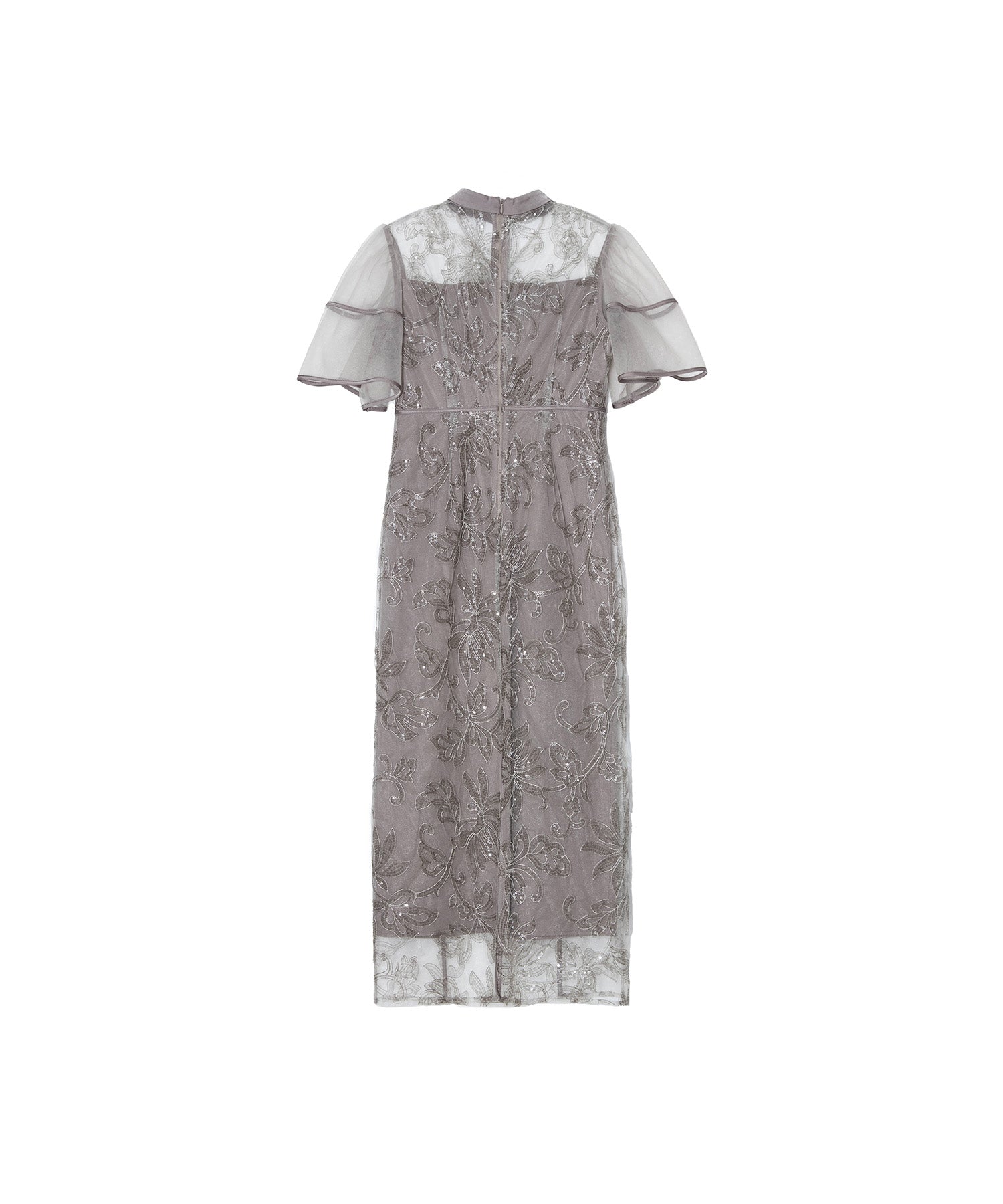 当日発送】スパンコールフラワーIラインワンピース結婚式ドレス