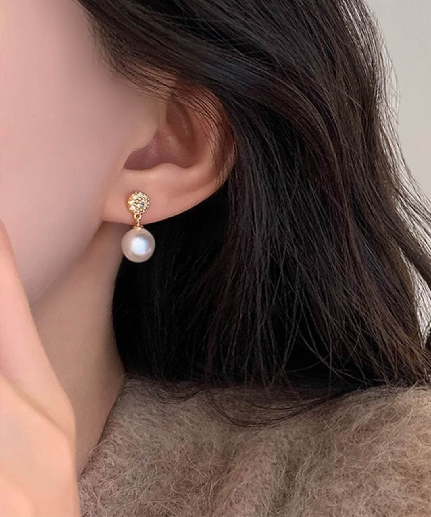 【COMING SOON】ラグジュアリードロップパールピアス