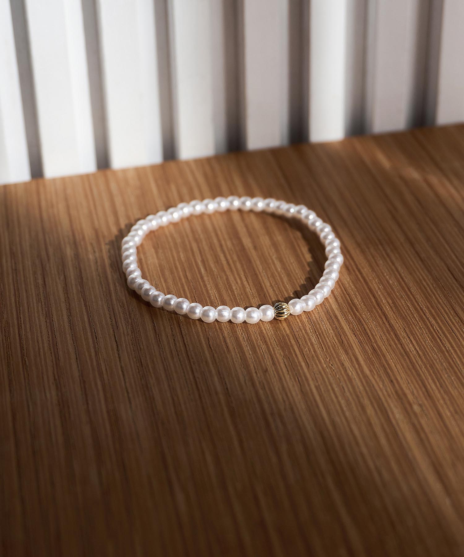 【当日発送】パールラインゴールドパーツブレスレット