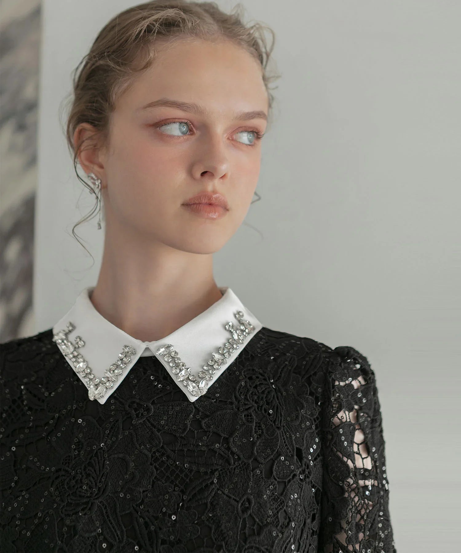 当日発送】ビジューカラーフラワーフリルマーメイドワンピース結婚式ドレス