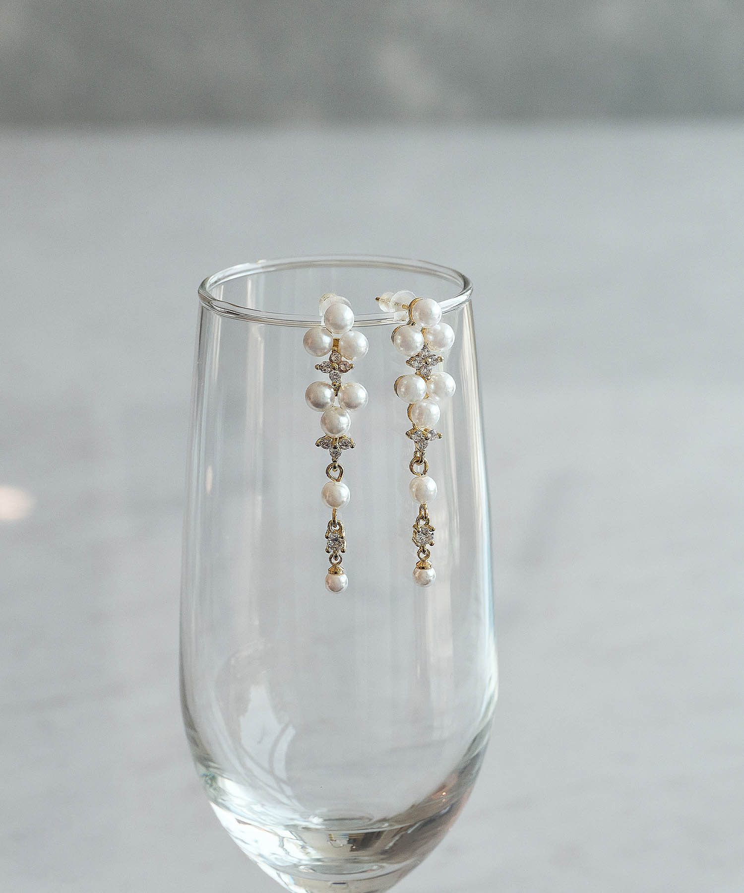 【COMING SOON】クラスターパールビジューロングピアス
