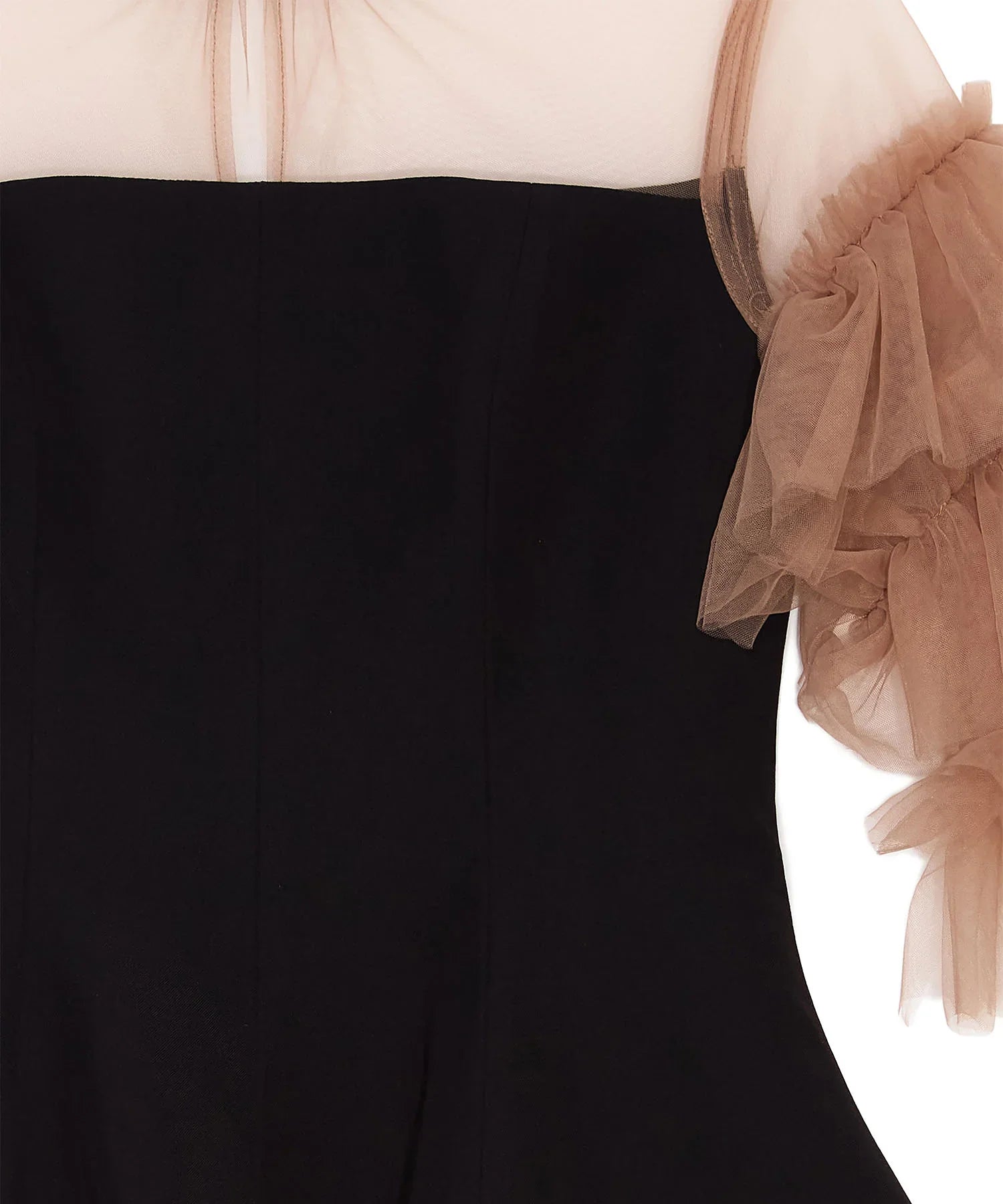 当日発送】チュールスリーブペプラムセットアップパンツドレス