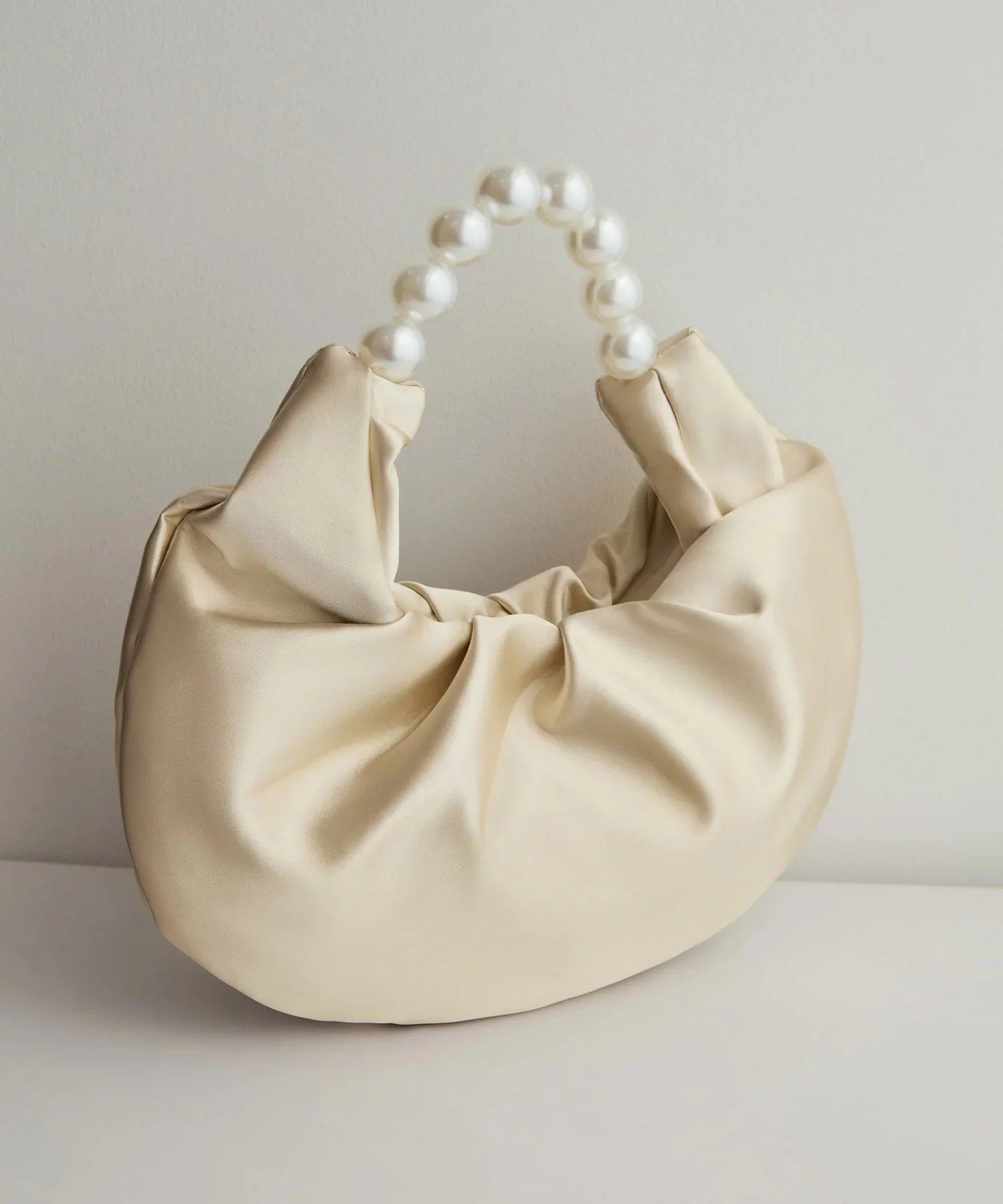 【予約販売】サテンパールハンドバッグ