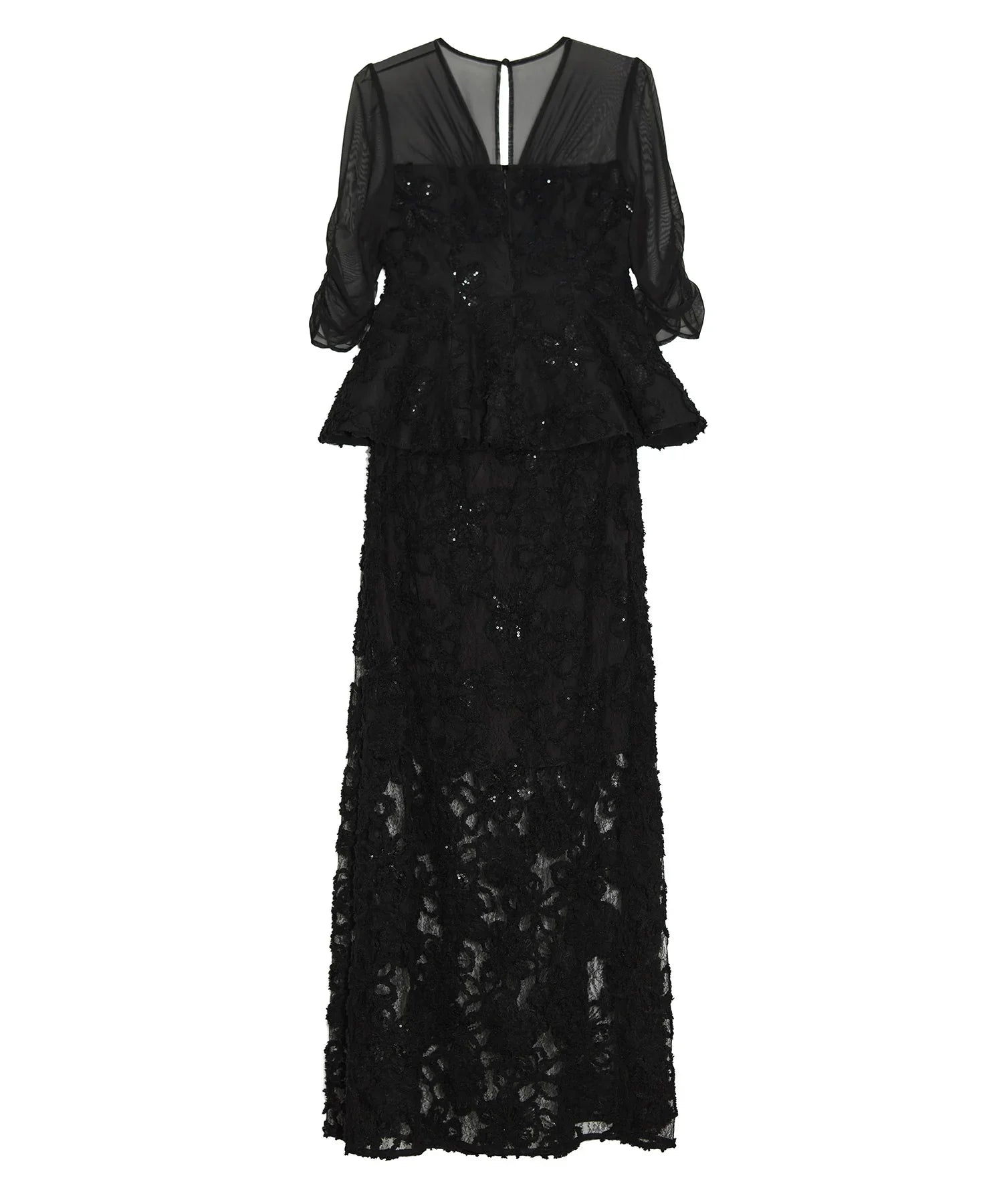 LEJA LUXE】フラワーレースペプラムセットアップドレス