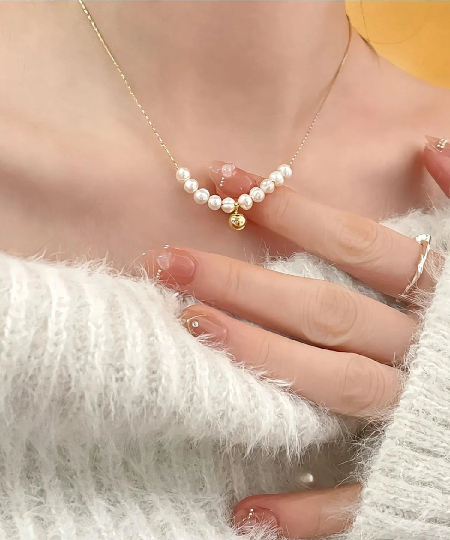 【当日発送】パールゴールドデザインネックレス