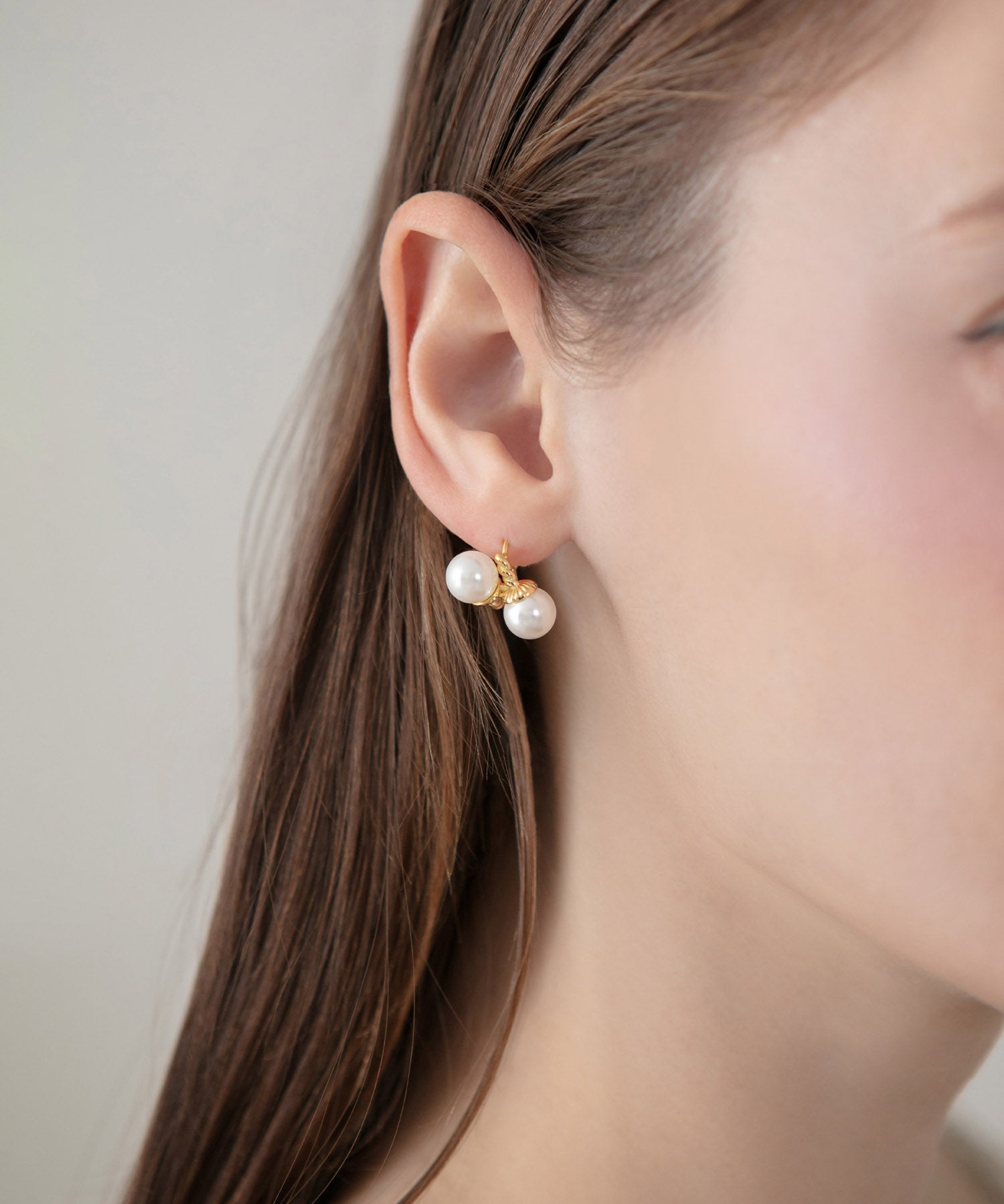 【当日発送】ツイストパールピアス