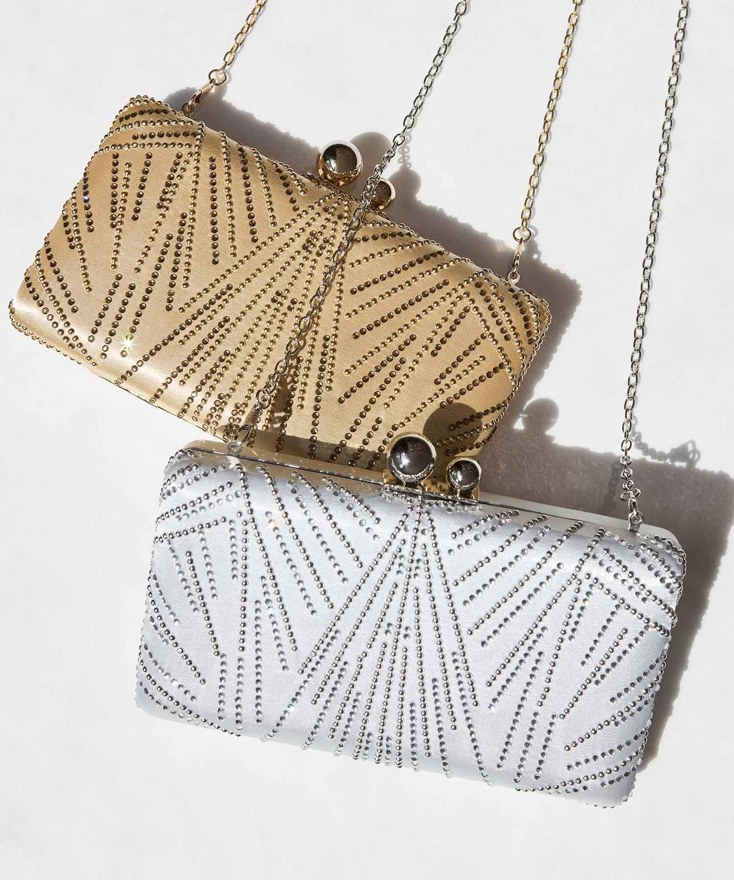 【当日発送】2WAYビジューストーンエレガンスバッグ