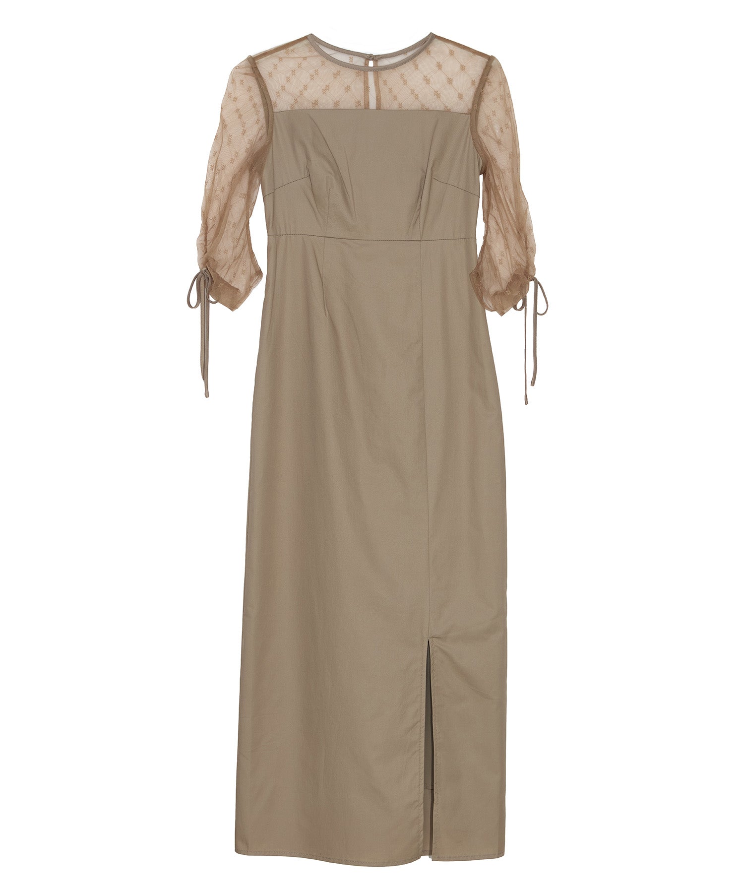 当日発送】ドットストーンペプラムチュールワンピース結婚式ドレス