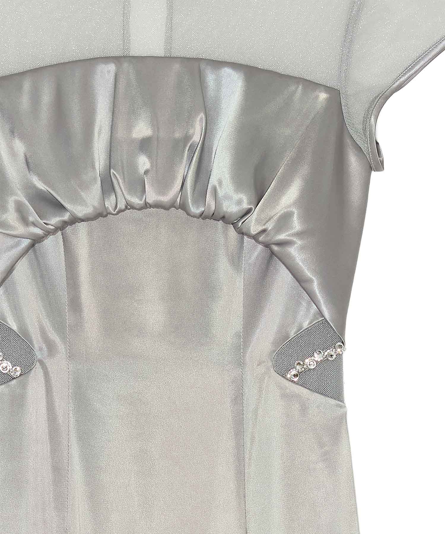 【LEJA LUXE】ビジューネックフィッシュテールマーメイドドレス