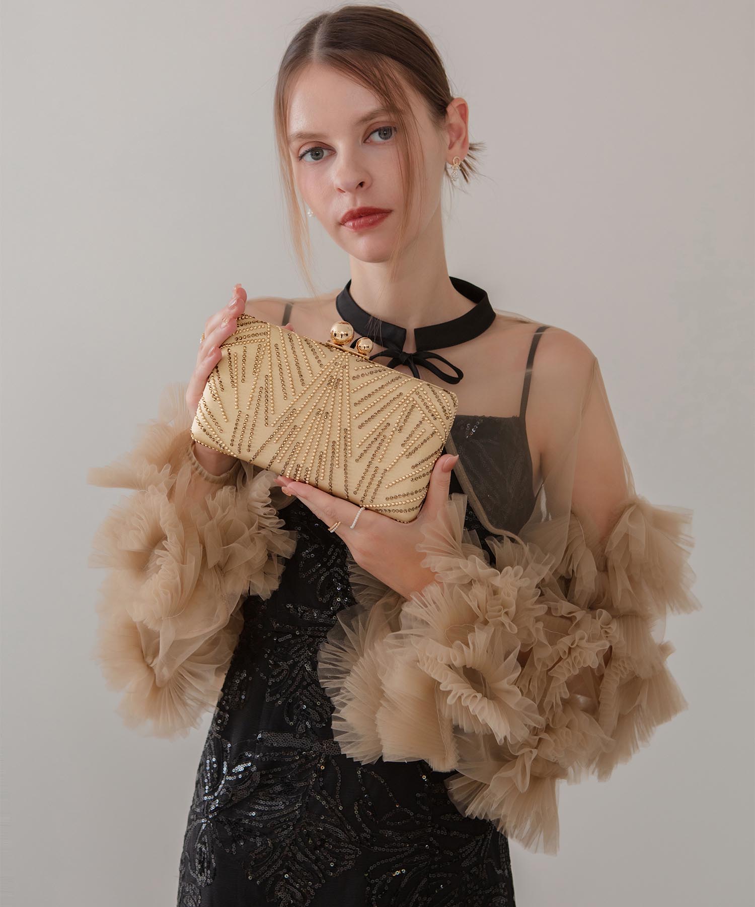 【当日発送】2WAYビジューストーンエレガンスバッグ