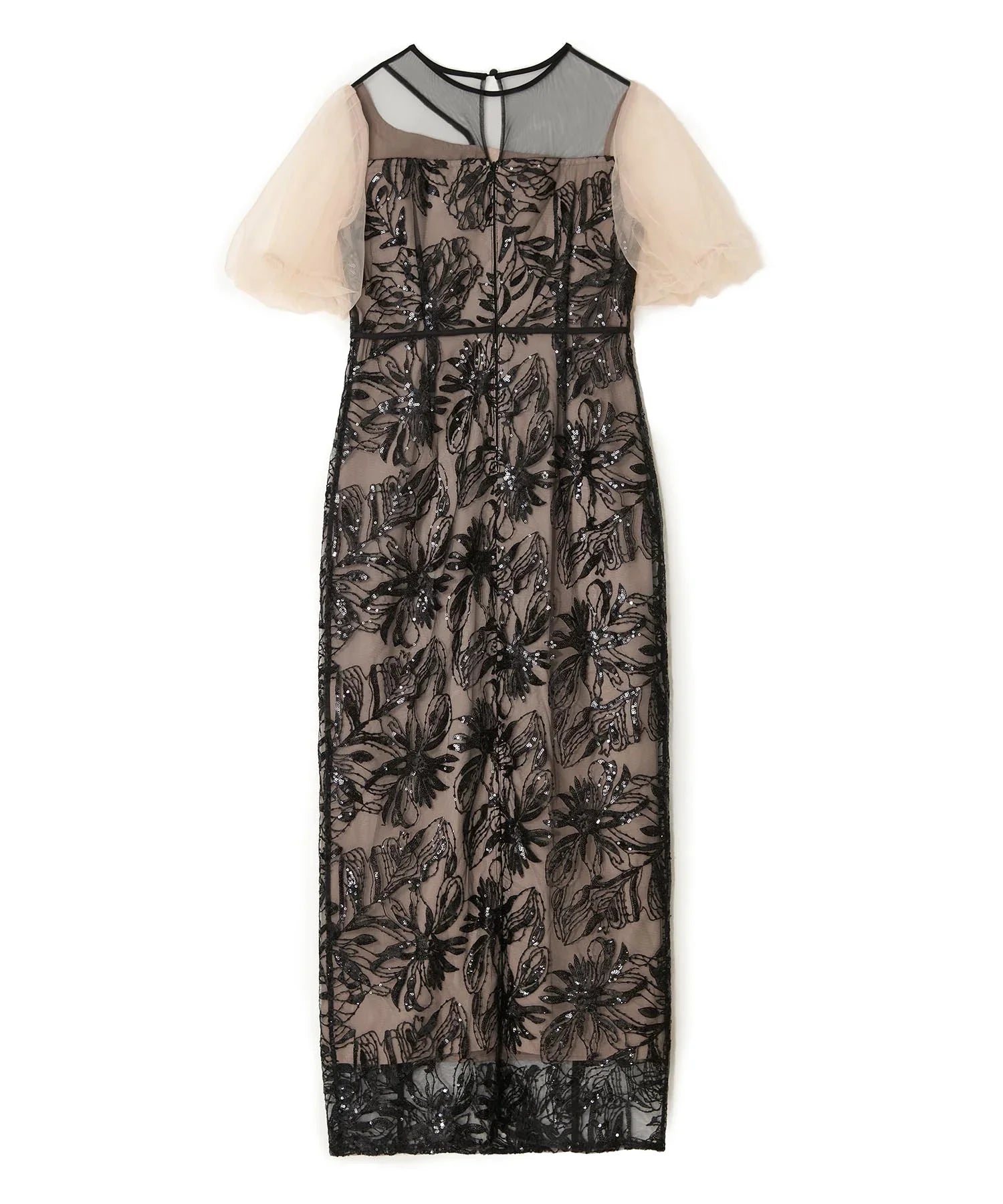 当日発送】アシンメトリーシアーフラワーワンピース結婚式ドレス