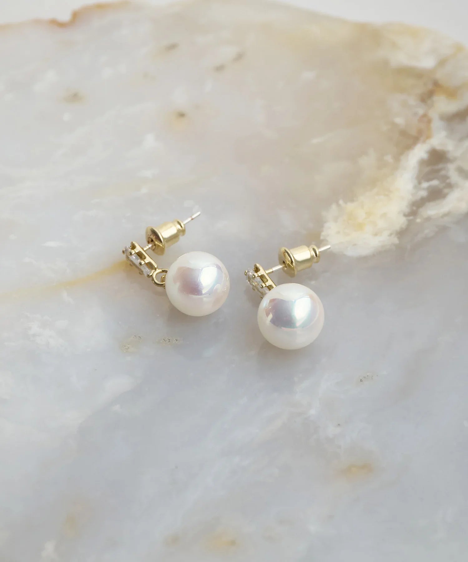 【当日発送】エレガントドロップパールショートピアス