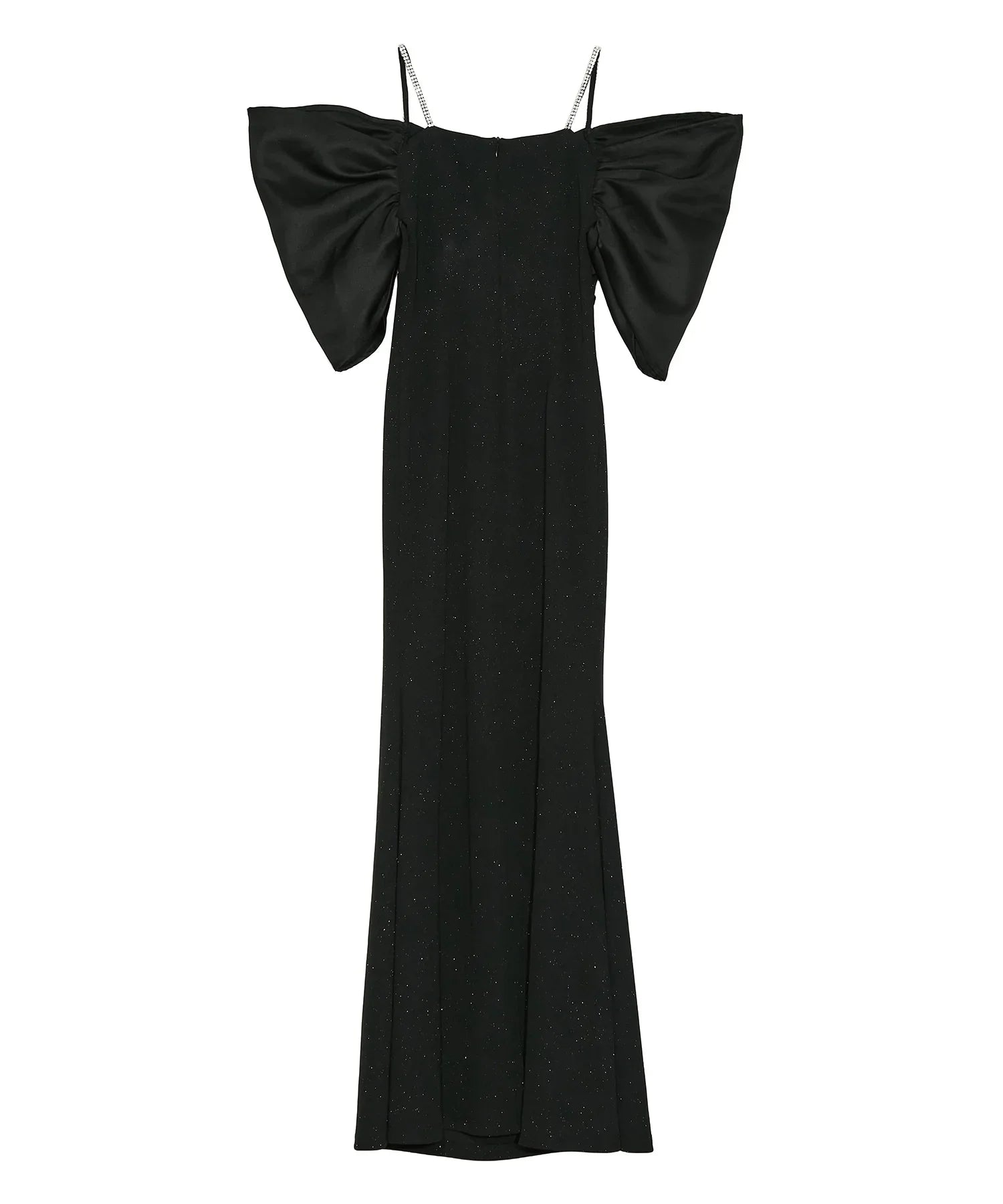 Leja ブラック マーメイドドレス LEJA LUXE】2WAYシアーレースグローブクラシックブラックマーメイドドレス