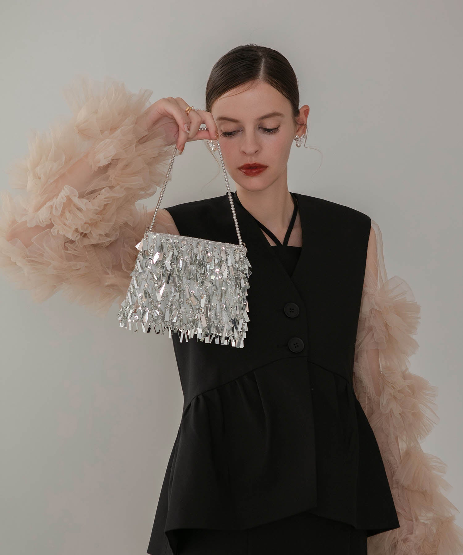 【当日発送】フリンジスパンコール2WAYバッグ