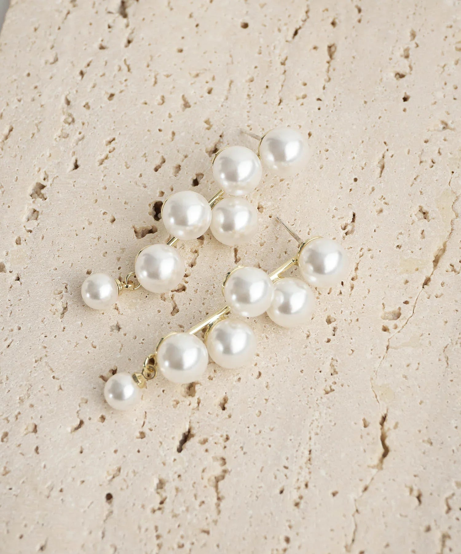 【当日発送】ドロップパールデザインピアス