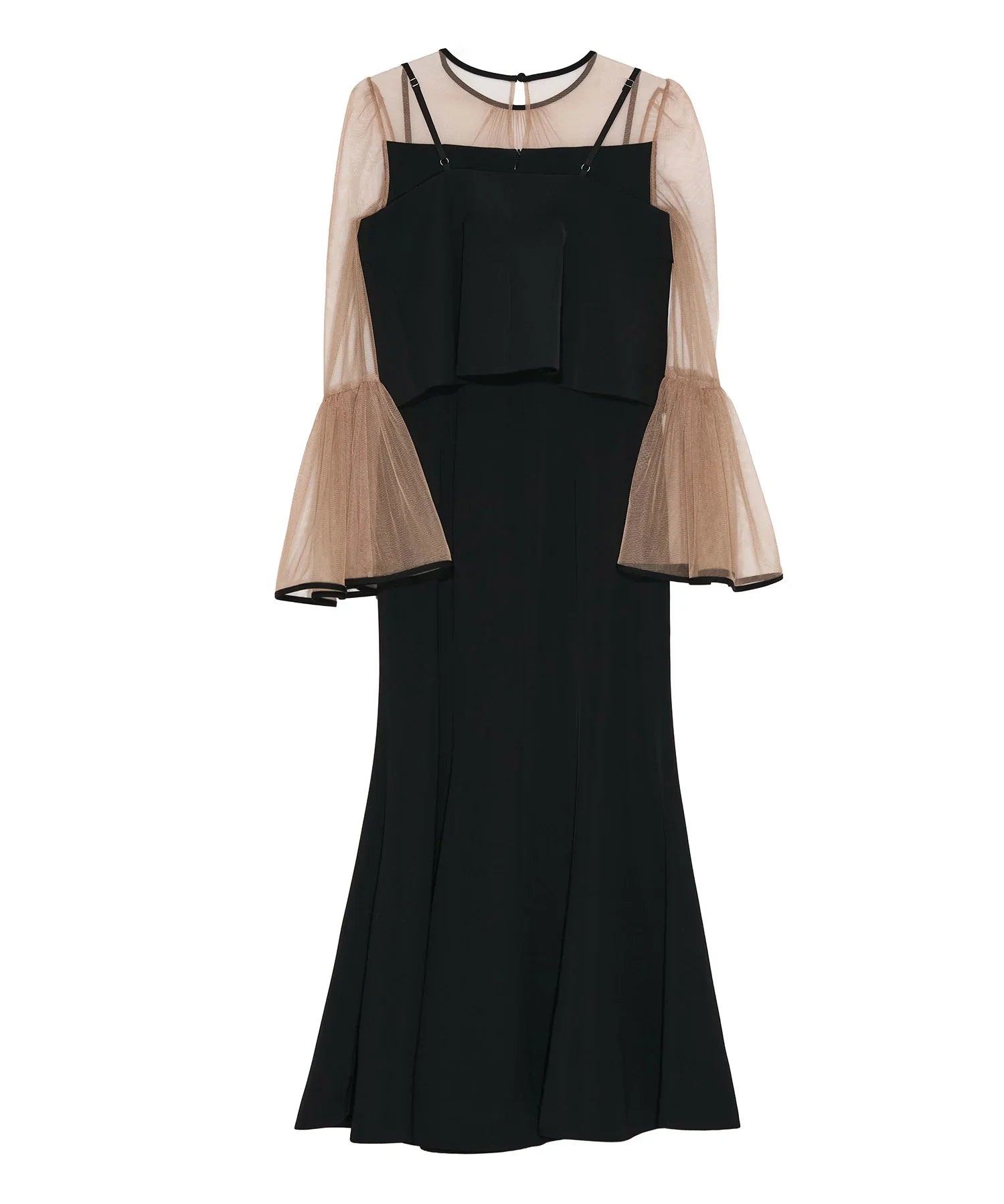 【当日発送】シアーブラウスエンブロイダリービスチェマーメイドワンピースドレス