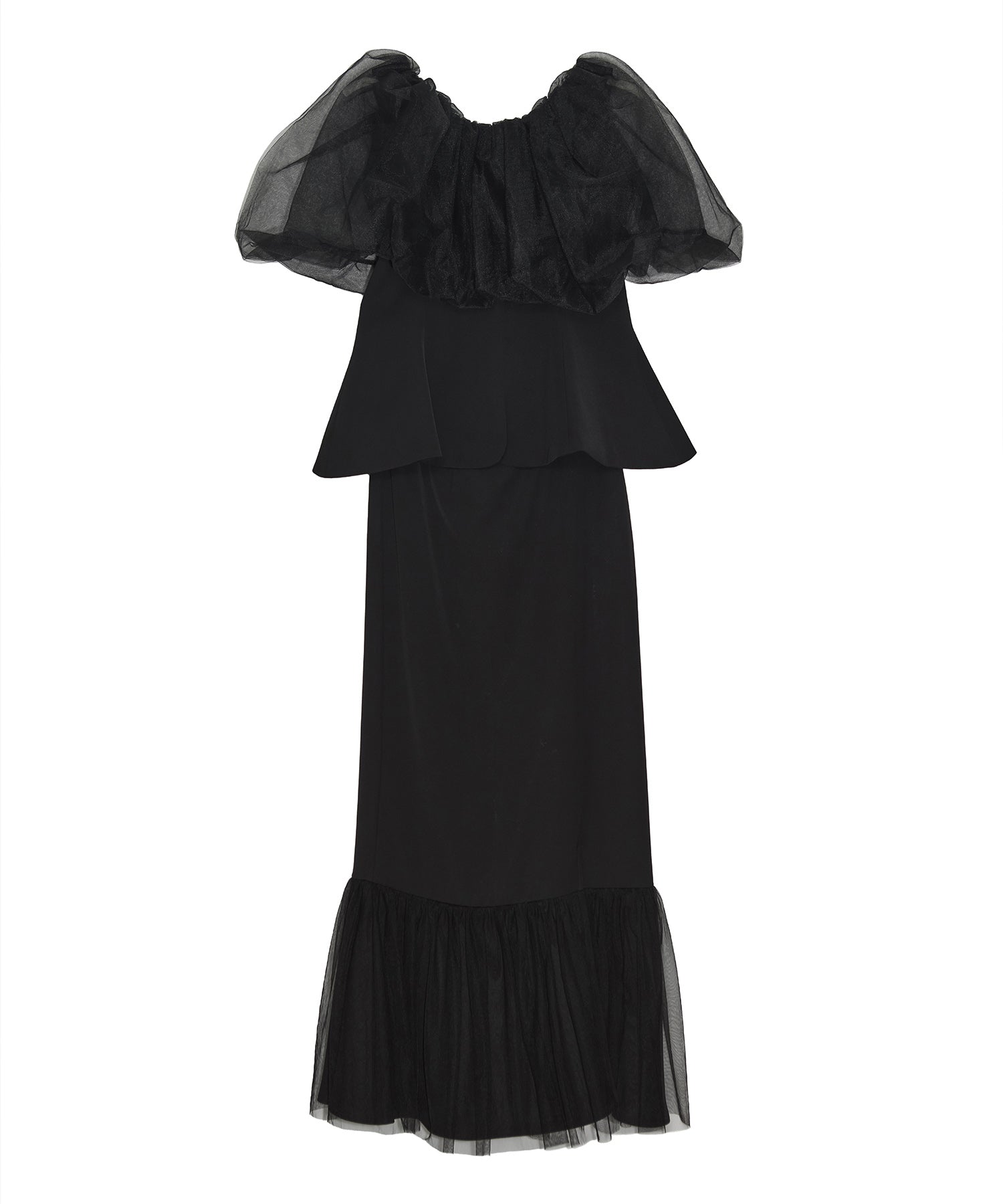 【当日発送】シアーチュールオフショルセットアップドレス